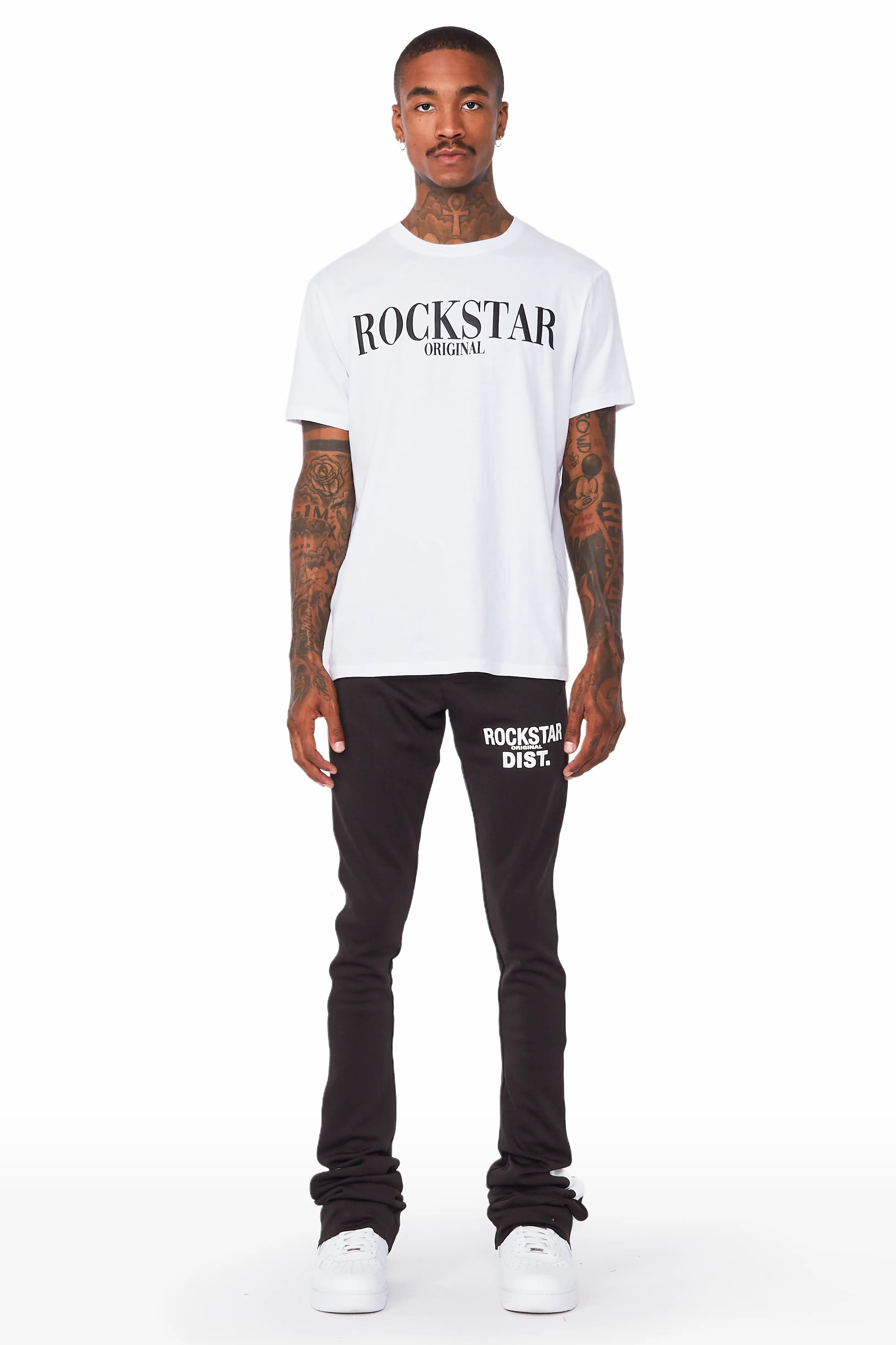 Landry Black Super Stacked Track Pant - Image 3