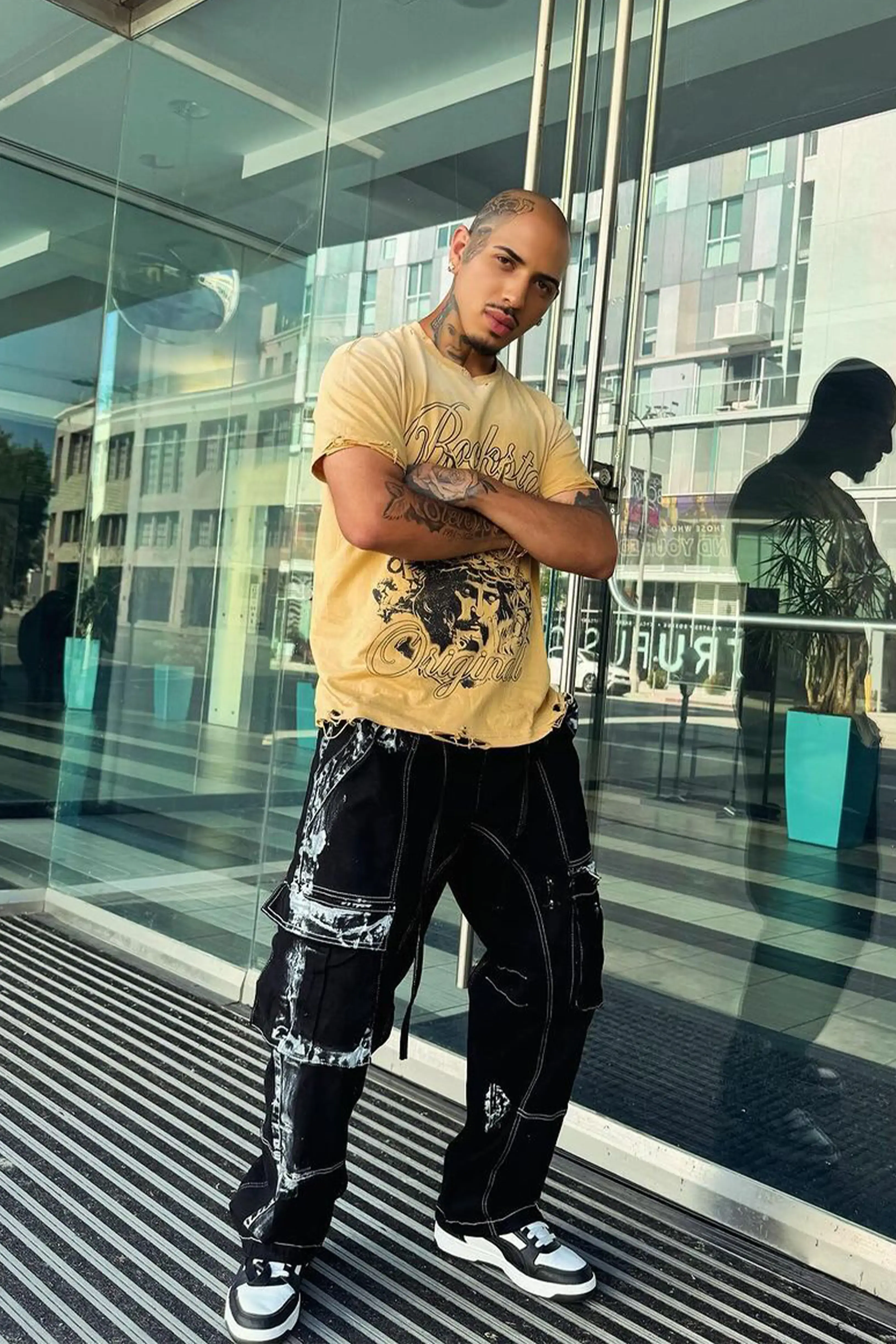 Baha Black Painter Baggy Cargo Pants - Image 2