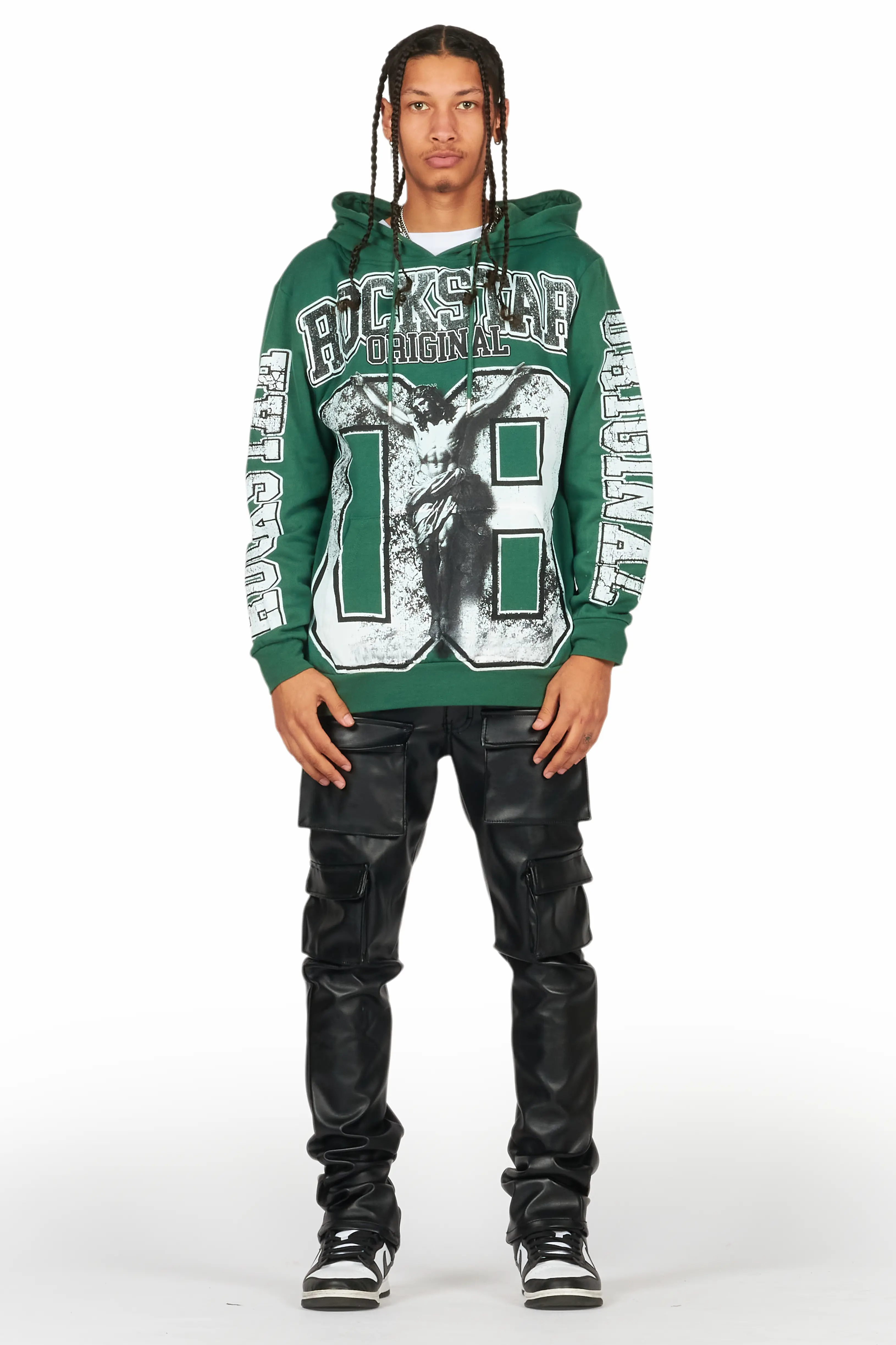 Kap Black Skinny Faux Leather Fit Jean - Image 3