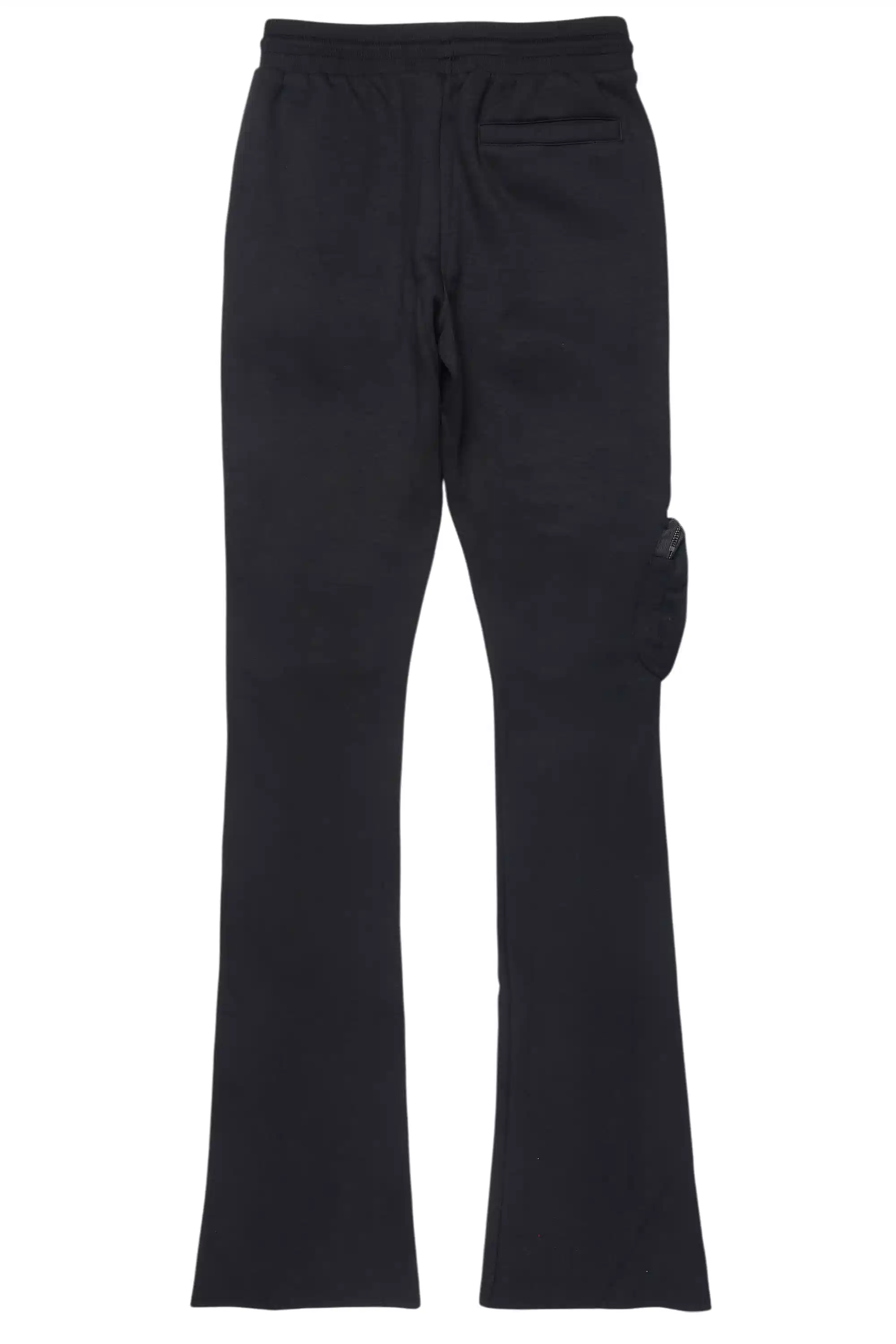 Noriko Black/Black Stacked Flare Track Pant - Image 10