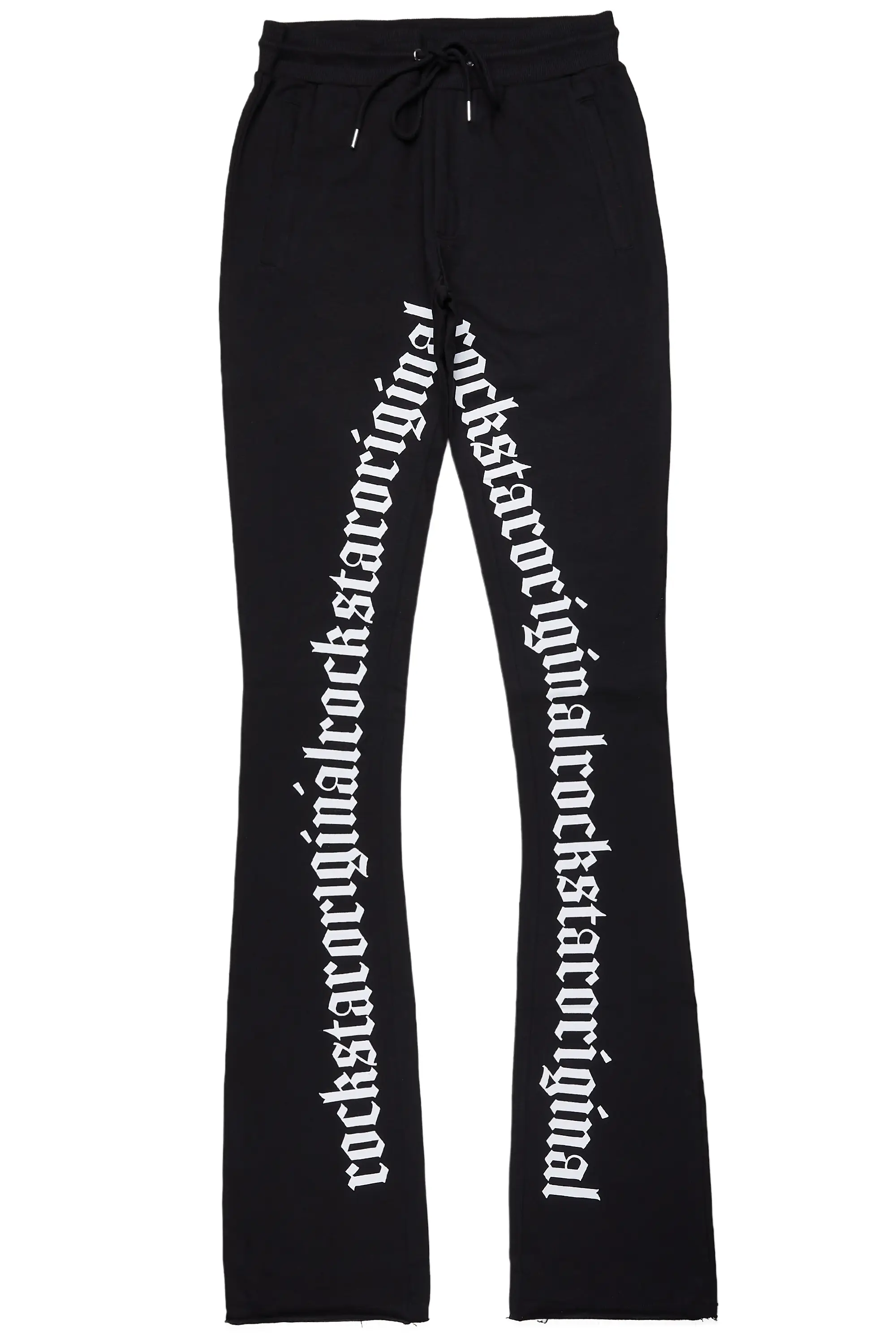 Callie Black/White Super Stacked Flare Pants - Image 2