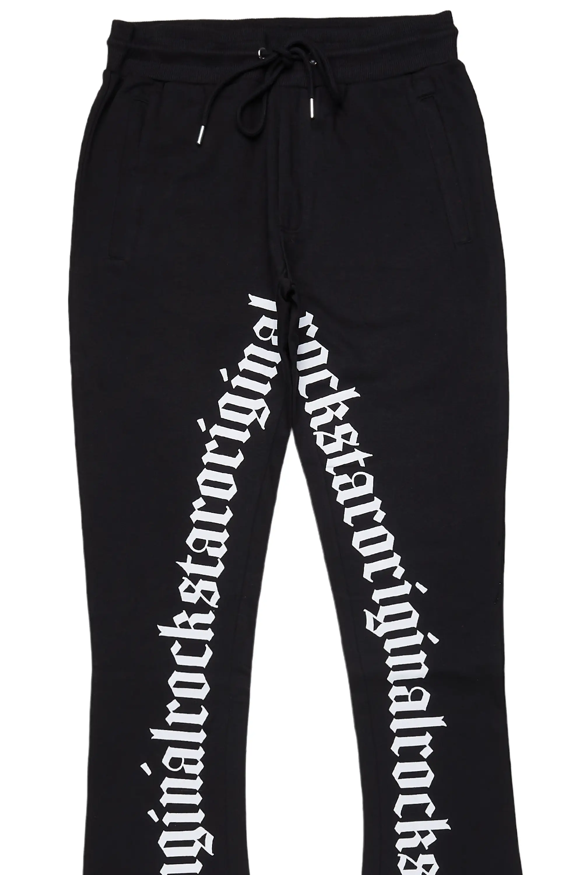 Callie Black/White Super Stacked Flare Pants - Image 8