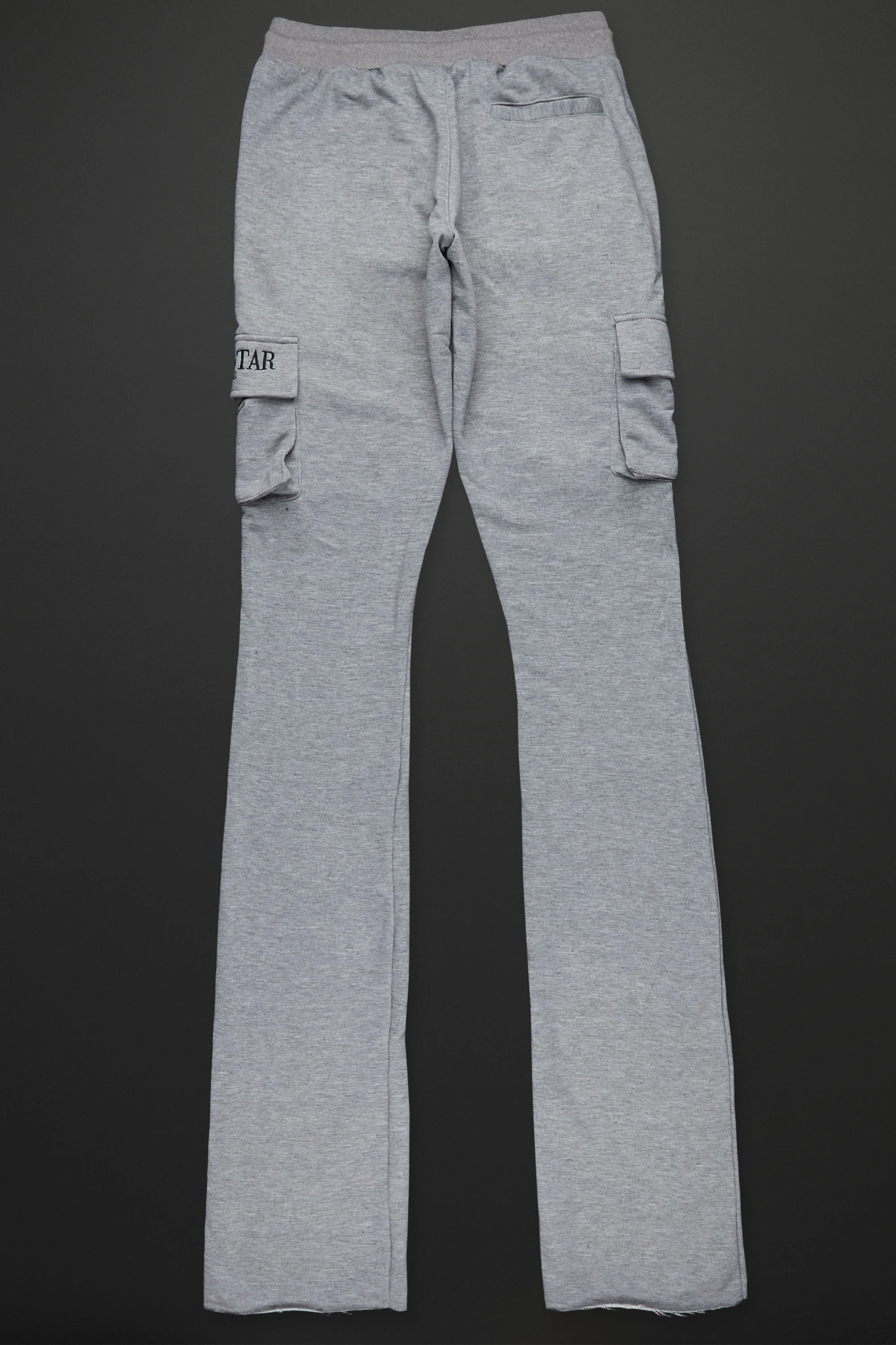 Eloise Heather Grey Stacked Flare Pants - Image 4
