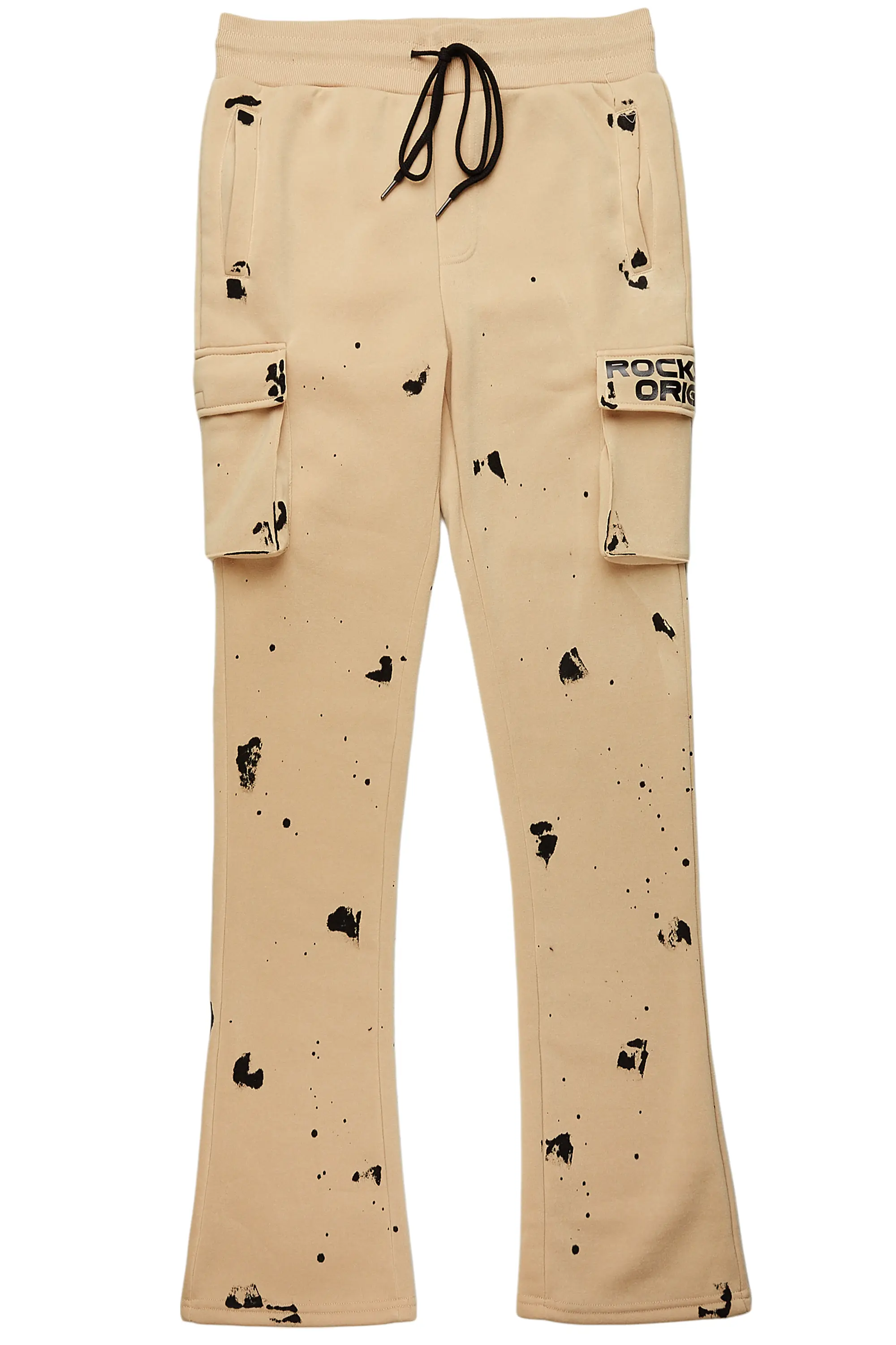 Radko Khaki Stacked Flare Cargo Pants - Image 2