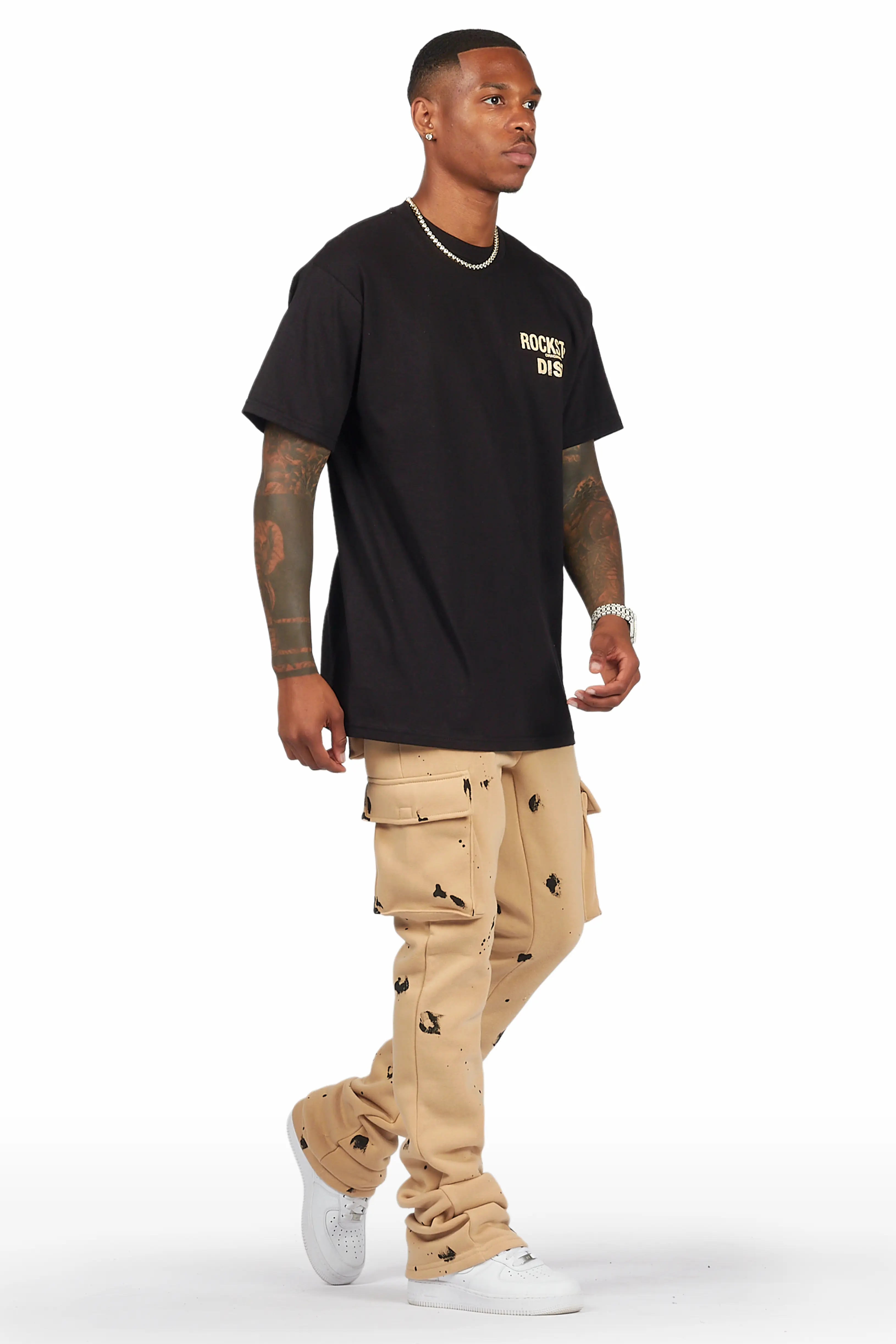 Radko Khaki Stacked Flare Cargo Pants - Image 7