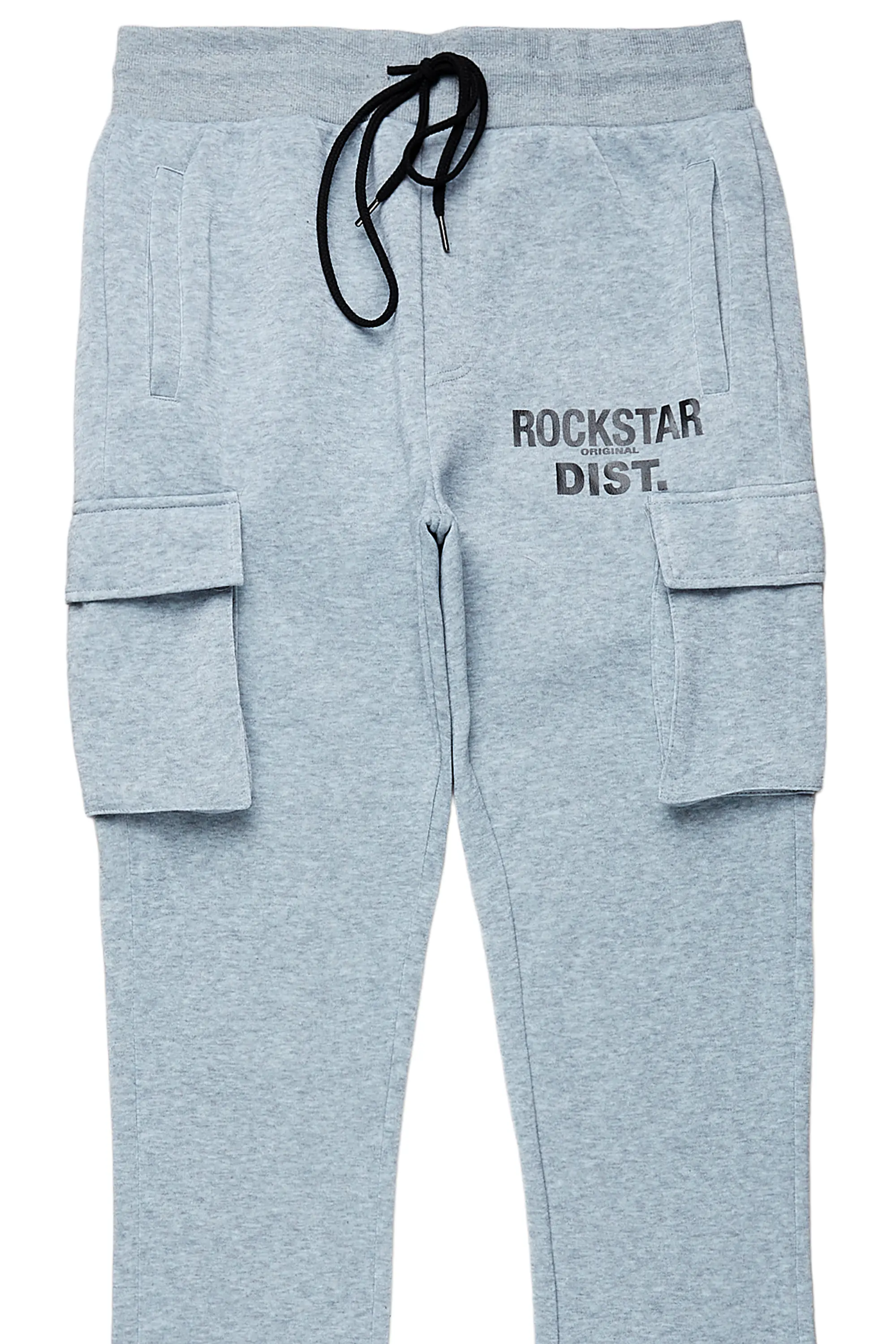 Alpine Heather Grey Stacked Flare Cargo Pant - Image 8