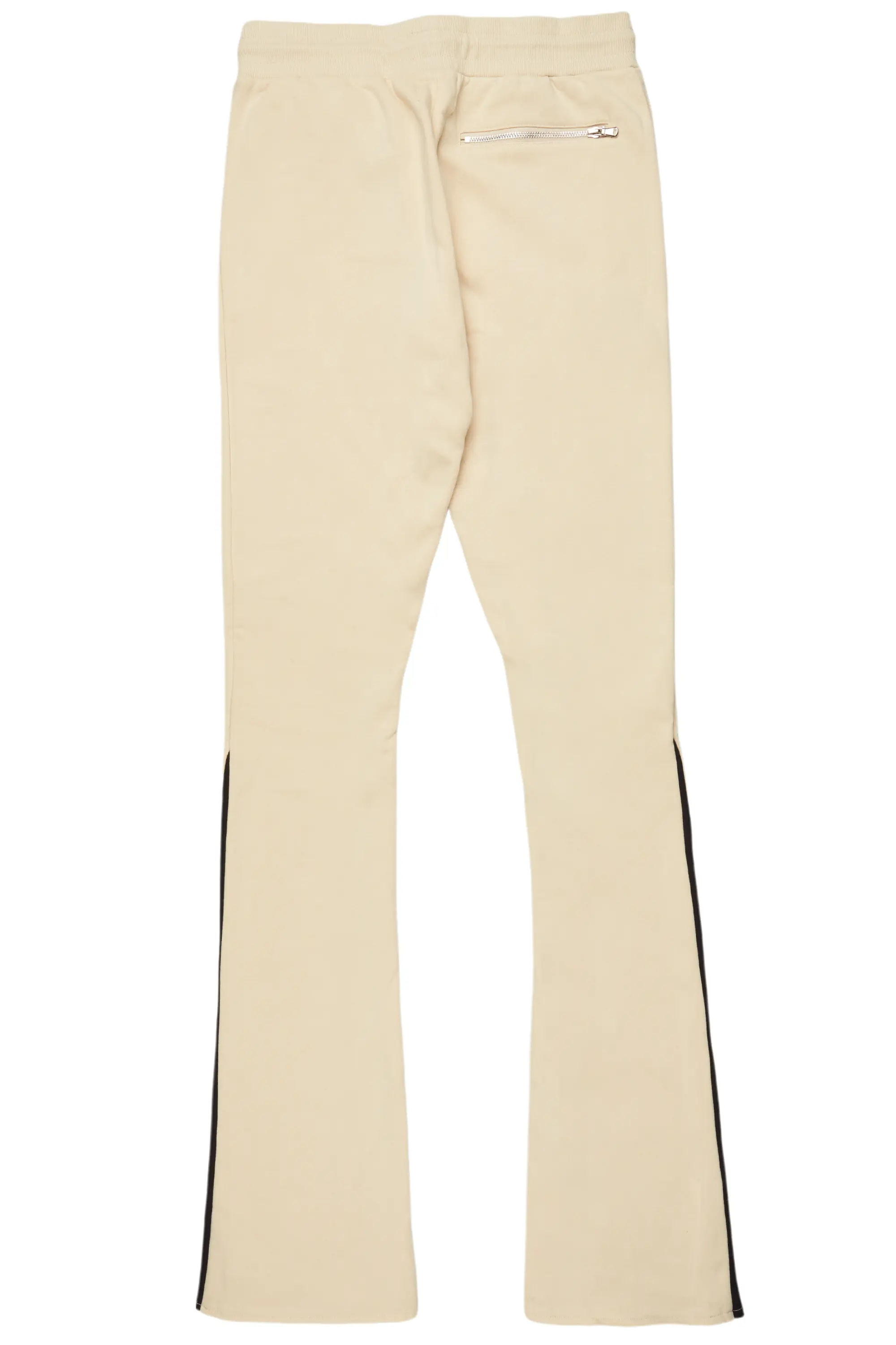 Flamur Beige Stacked Flare Pant - Image 9
