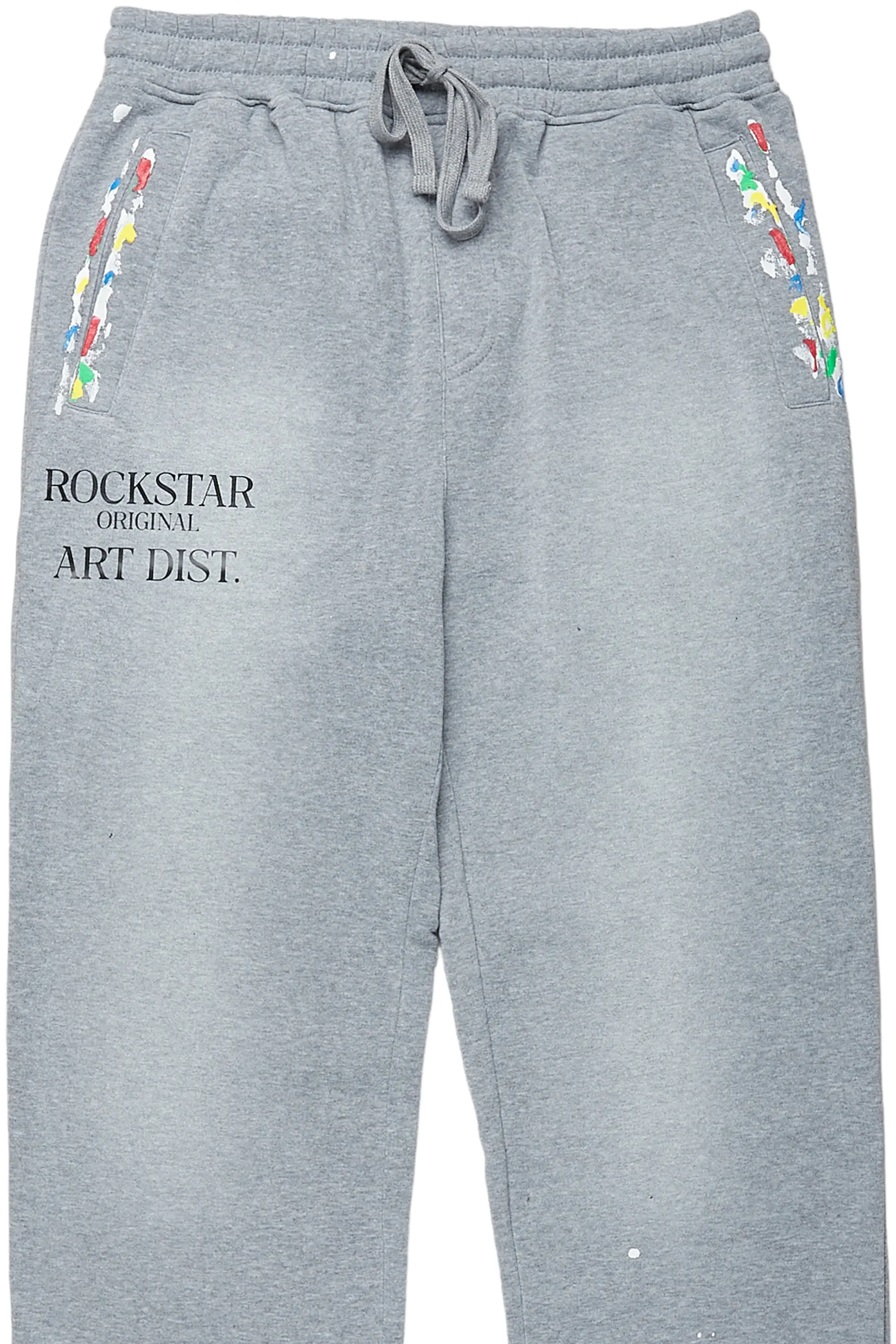 Alix Heather Grey Baggy Fit Sweatpants - Image 3