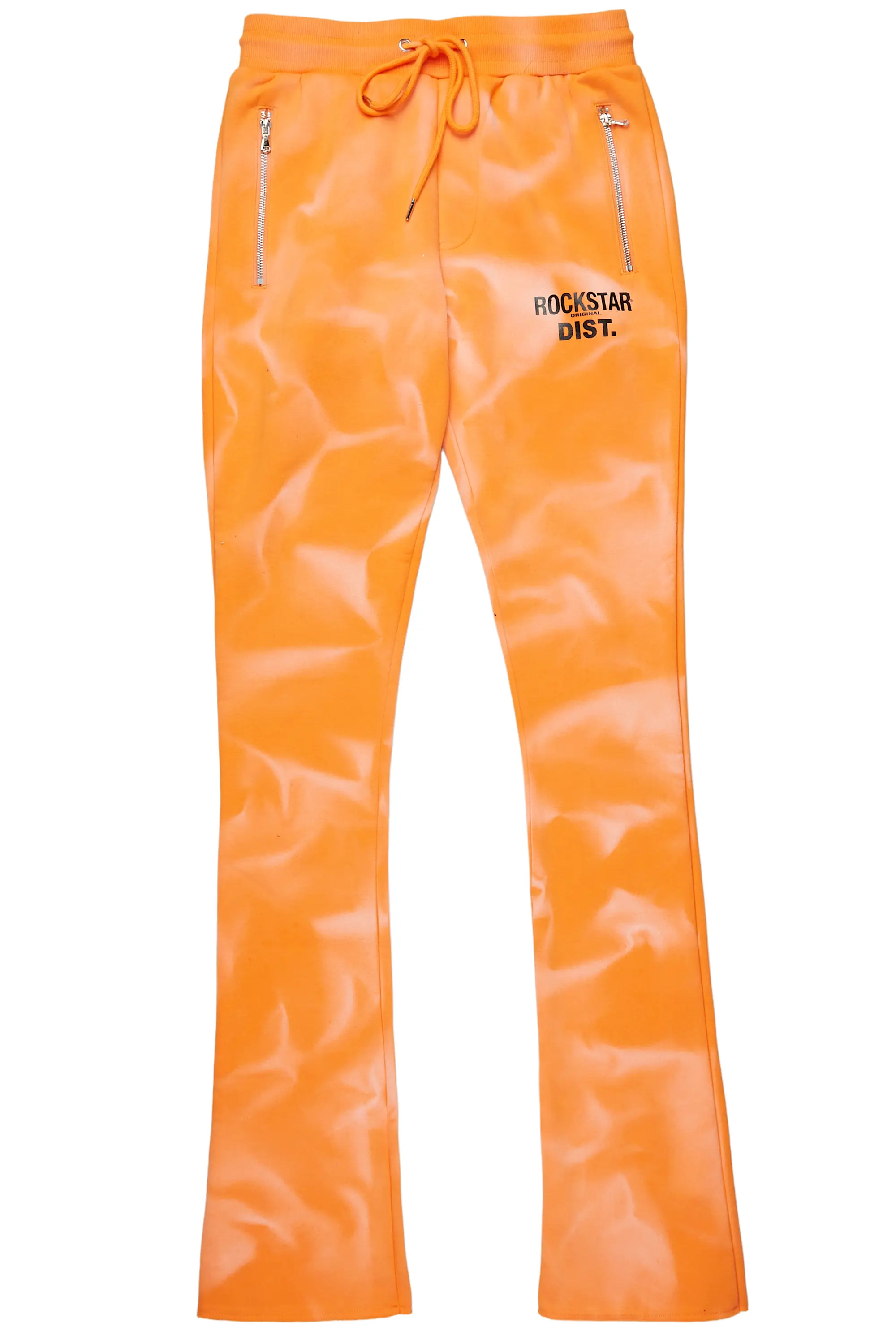 Mallor Orange Graphic Stacked Flare Pant - Image 2