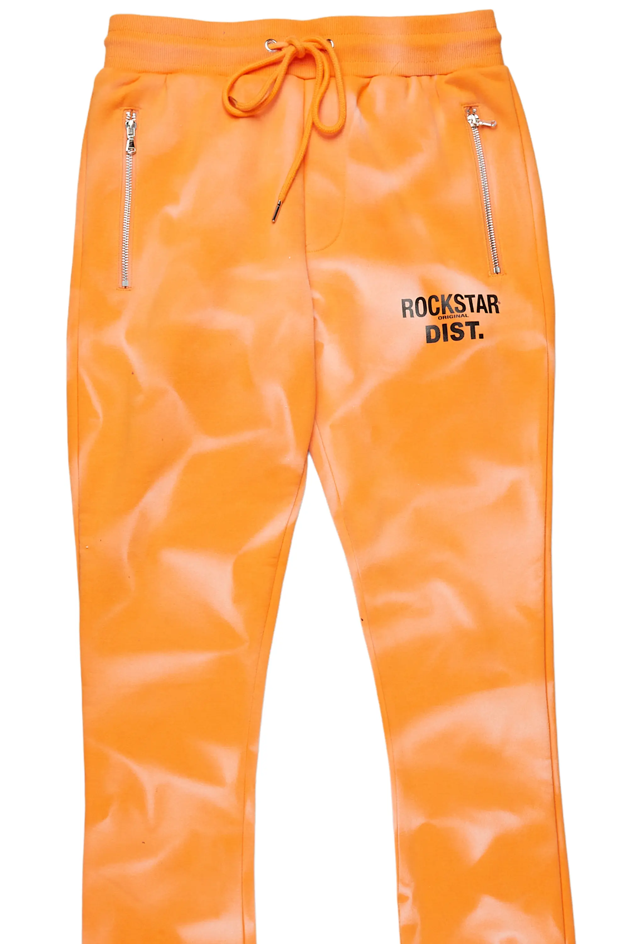 Mallor Orange Graphic Stacked Flare Pant - Image 8
