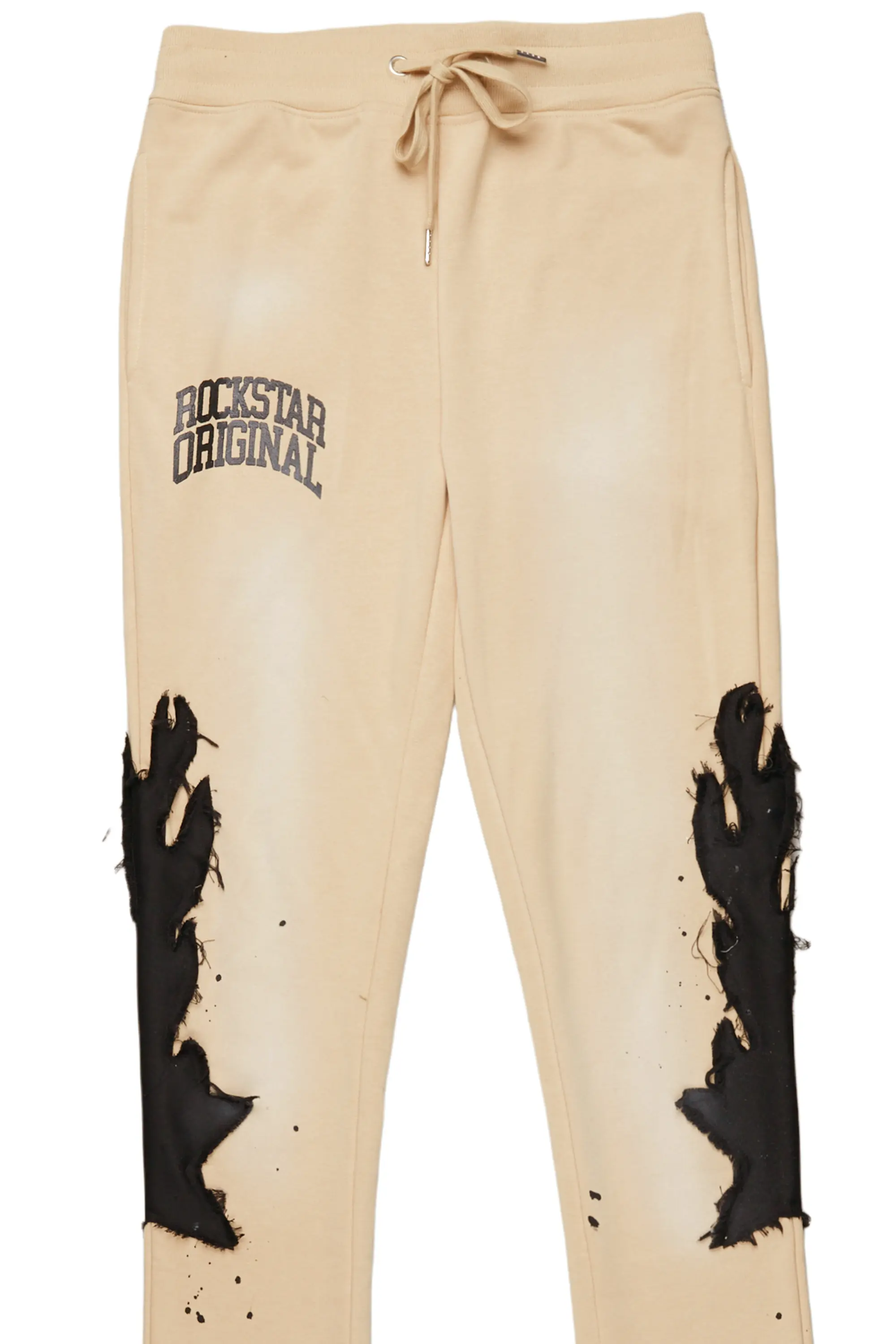Lonny Beige Graphic Stacked Flare Pant - Image 8