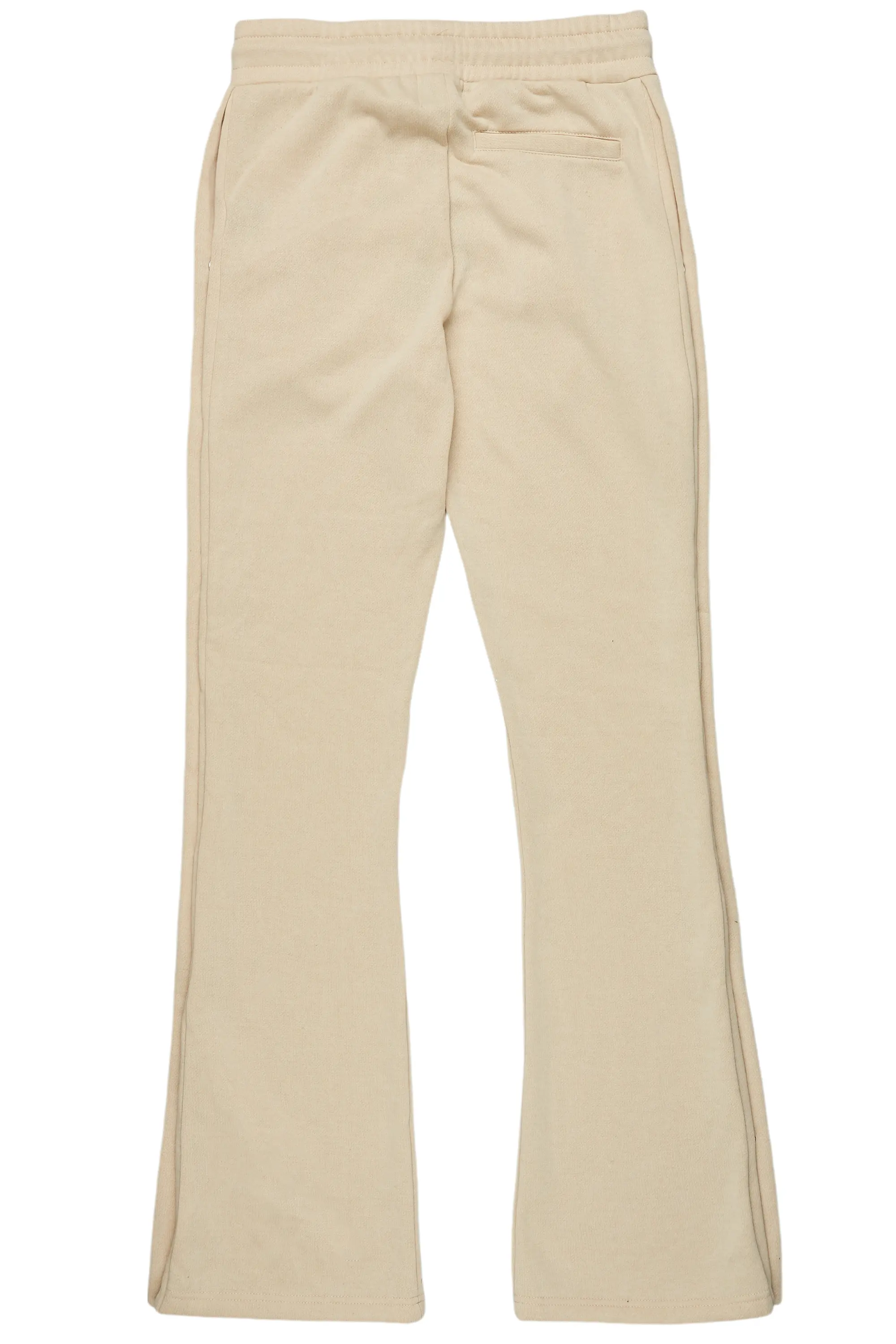 Filip Beige Baggy Snap Button Pant - Image 9