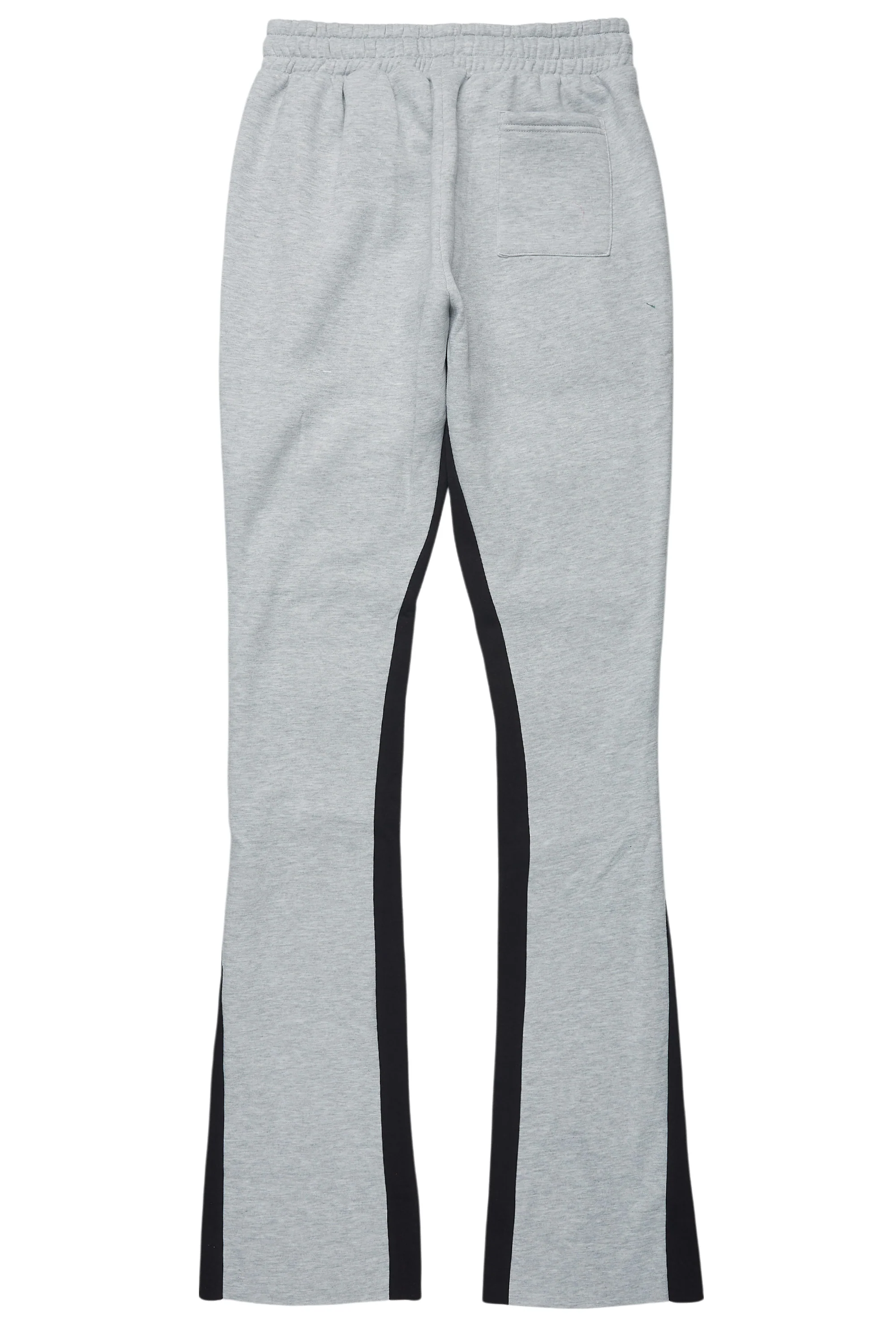 Antoon Heather Grey Stacked Flare Track Pant - Image 10