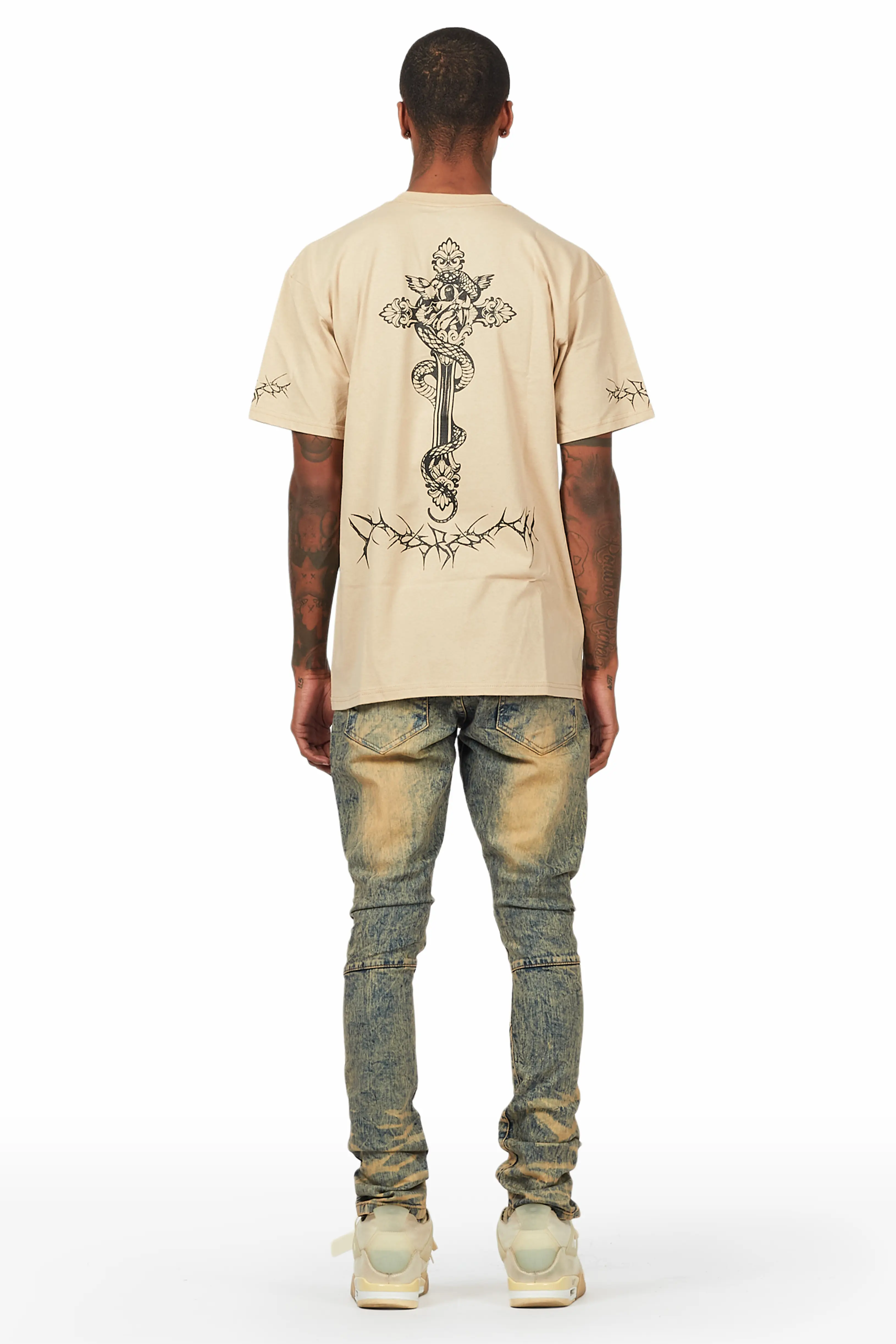 Leander Beige T-Shirt Slim Fit Jean Bundle - Image 4