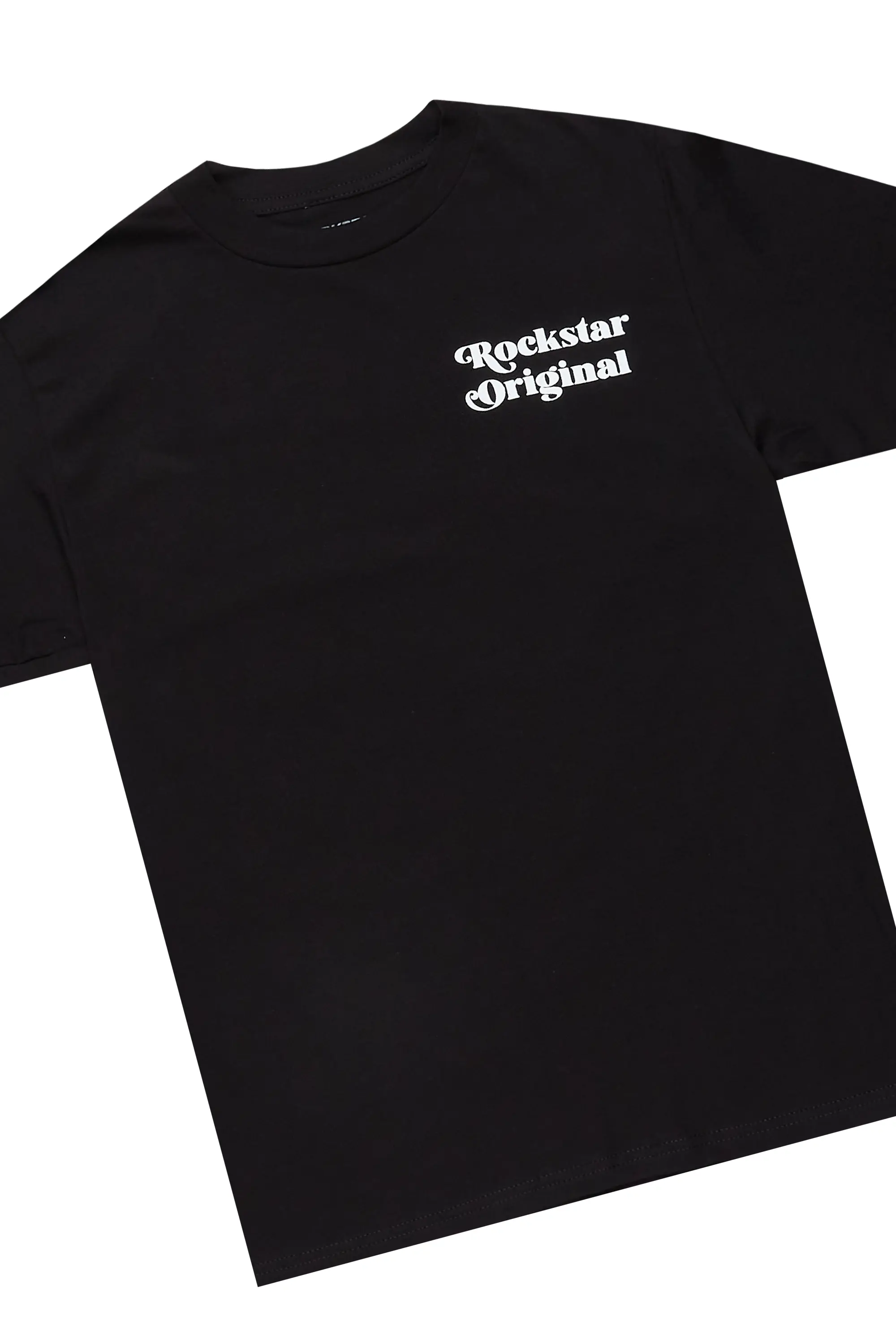 Diamo Black T-Shirt/Stacked Flare Jean Set - Image 7