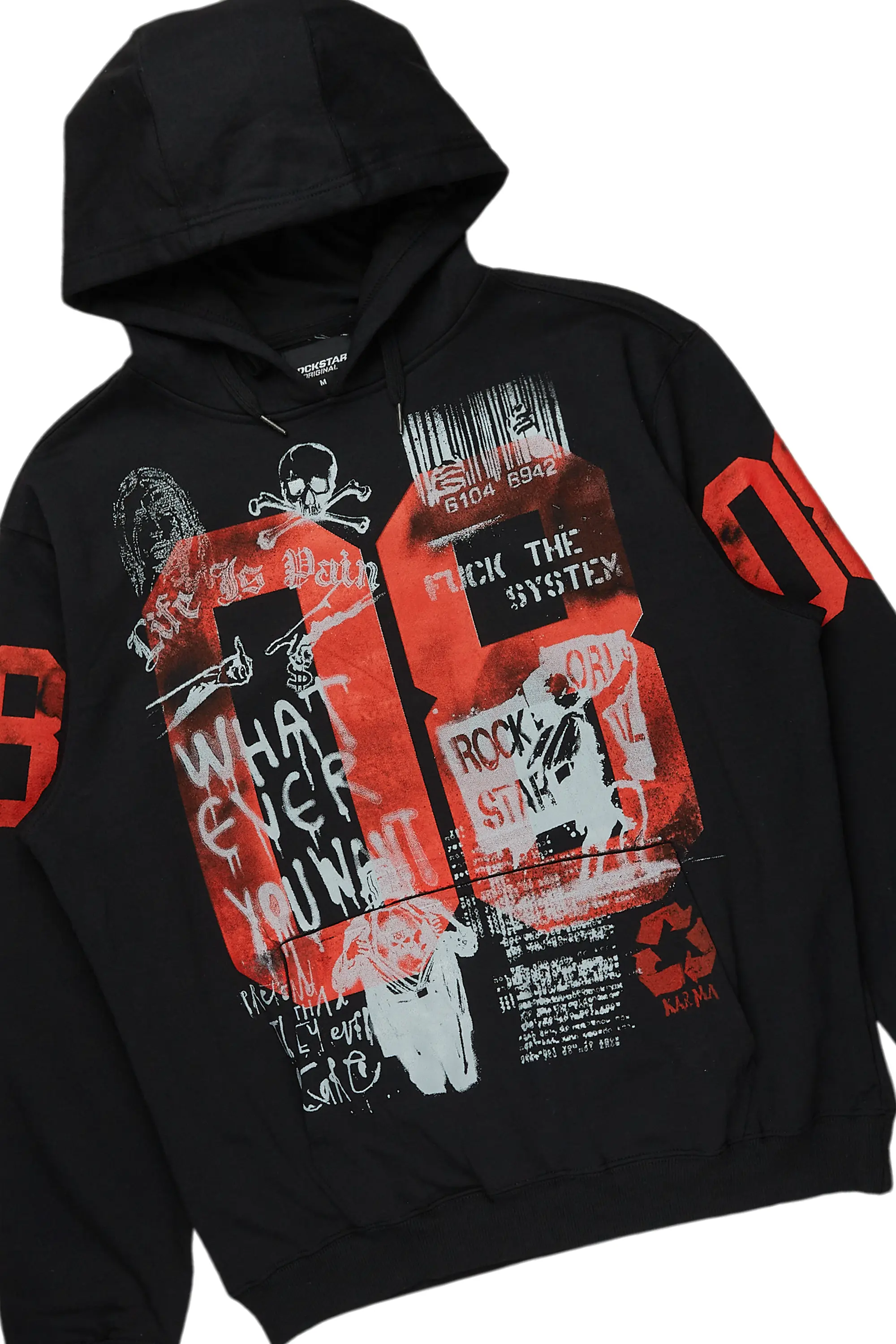 Grill Black Hoodie/Stacked Flare Cargo Jean Bundle - Image 2