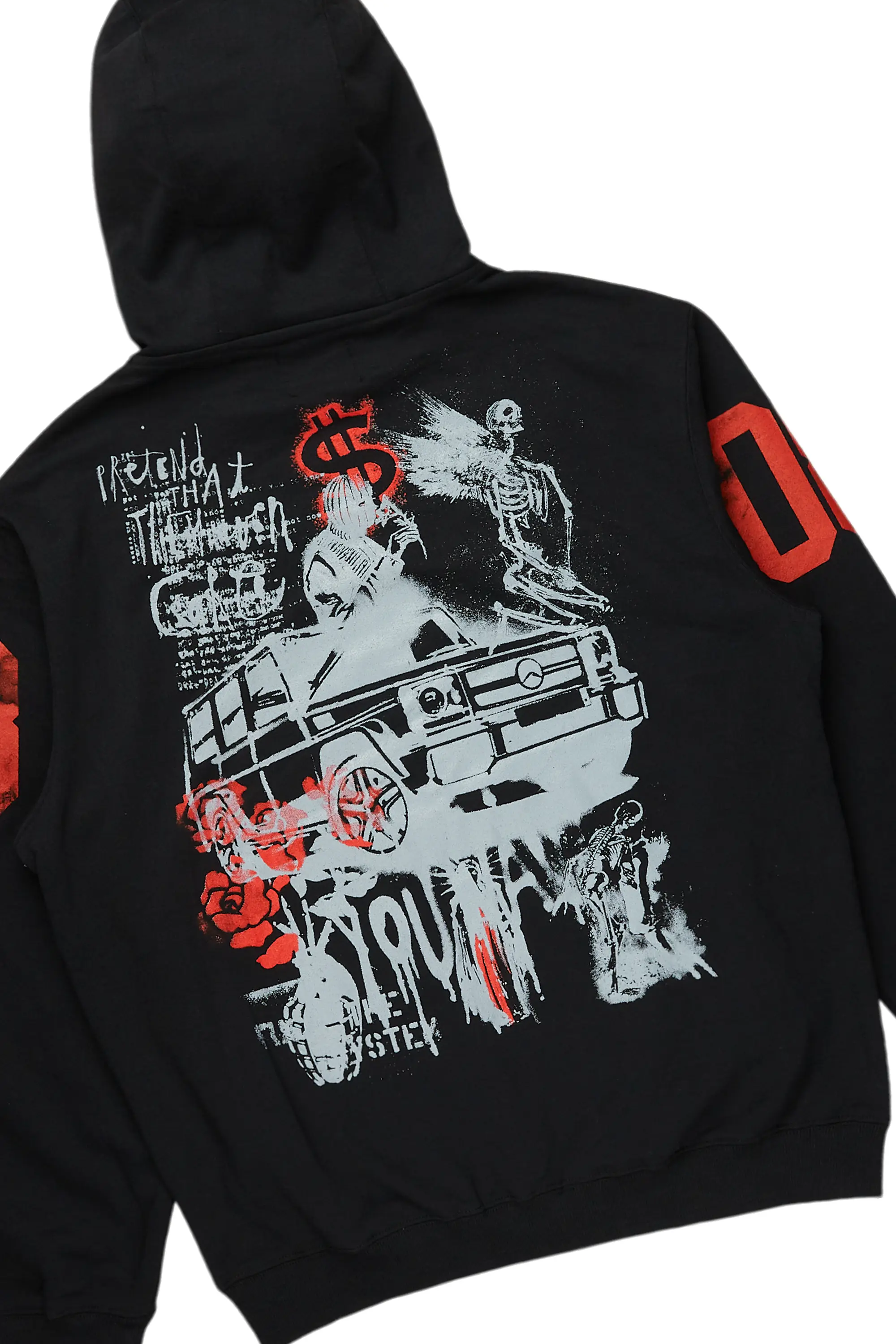 Grill Black Hoodie/Stacked Flare Cargo Jean Bundle - Image 3