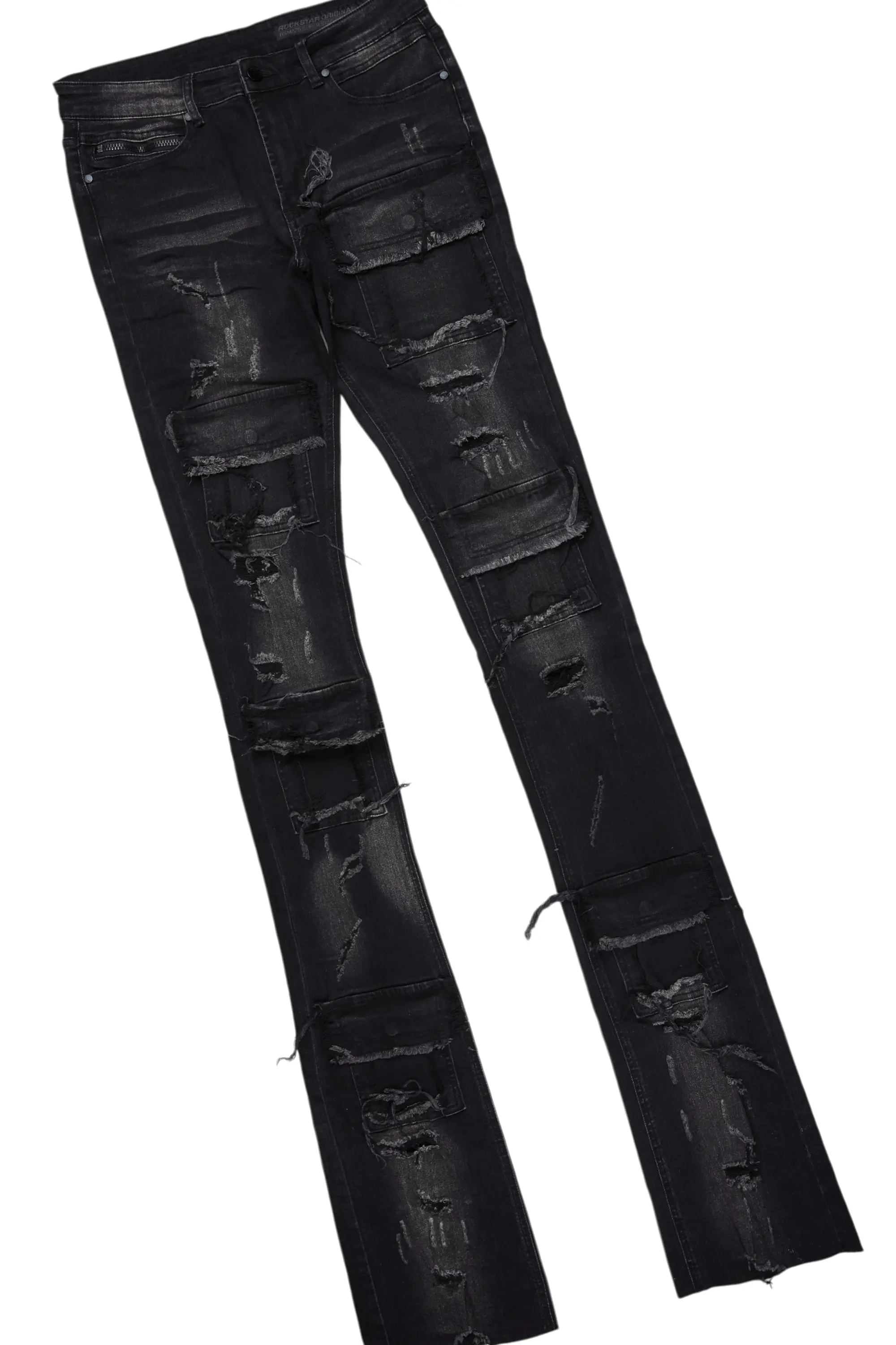 Ojas Black T-Shirt & Petrus Super Stacked Flare Jean Bundle - Image 3