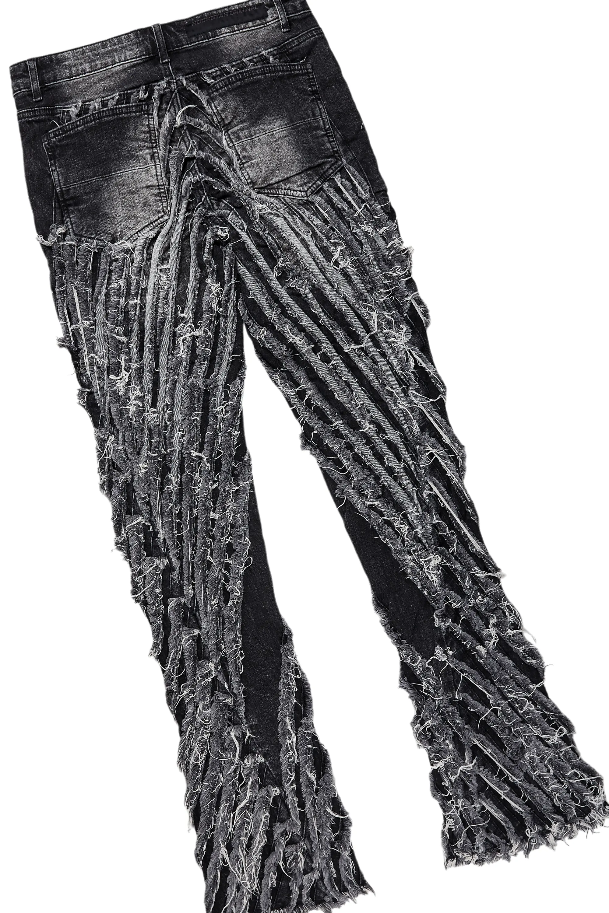 Amina Black Oversized T-Shirt/Stacked Flare Jean Bundle - Image 8
