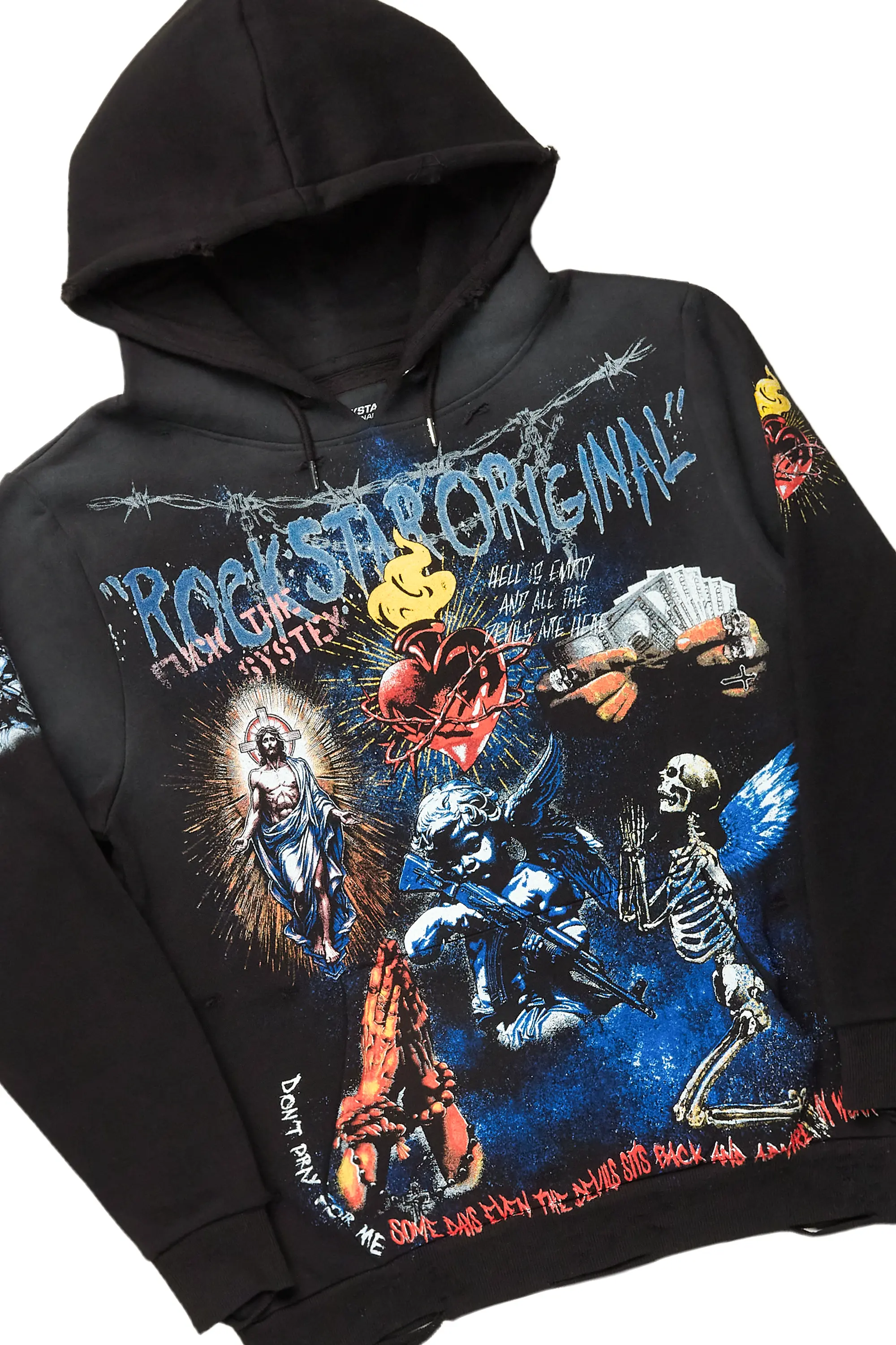 Inis Black Hoodie & Colette Blue Super Stacked Flare Jean Bundle - Image 2