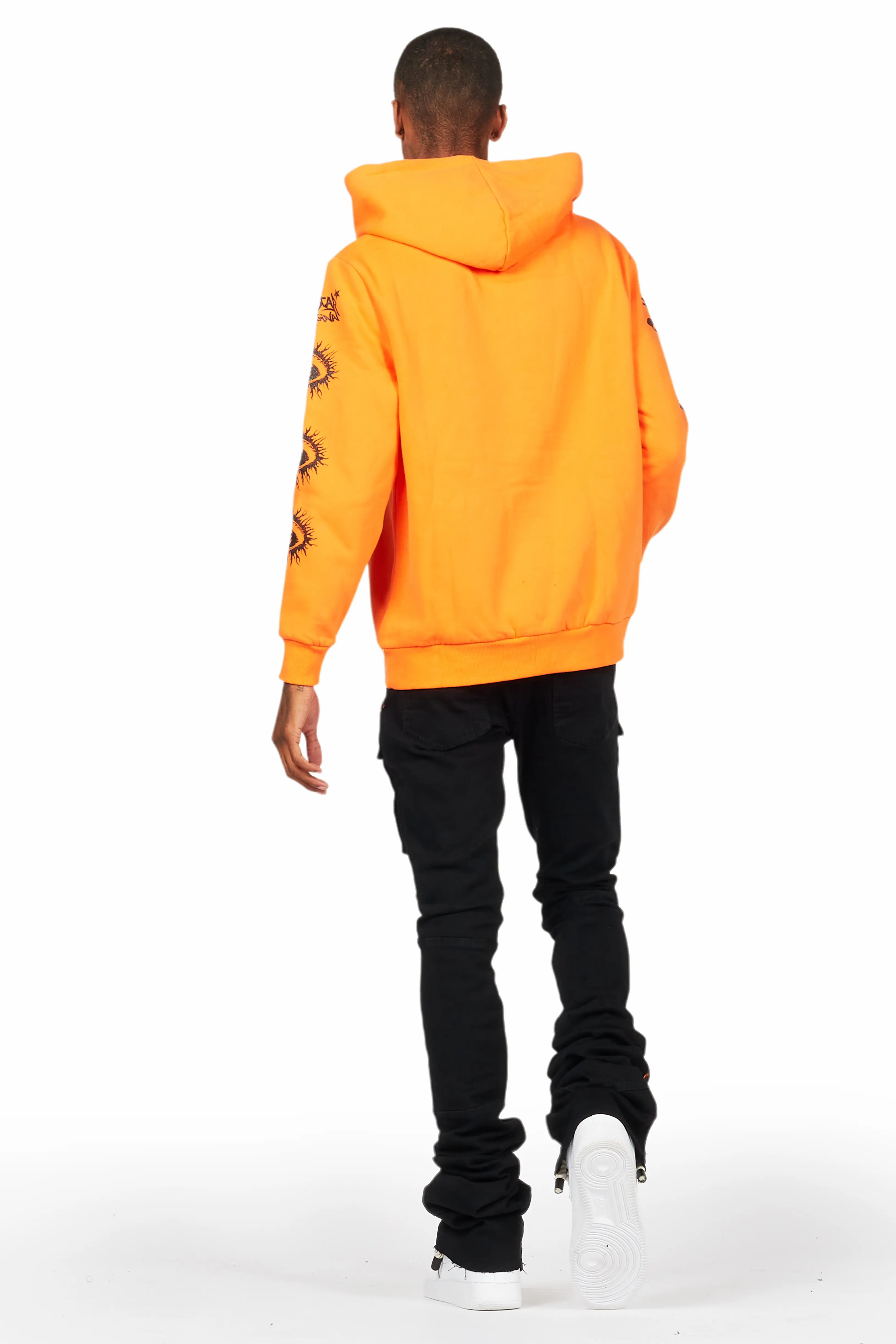 All Seeing Eyes Orange Hoodie/Super Stacked Flare Jean Bundle - Image 4