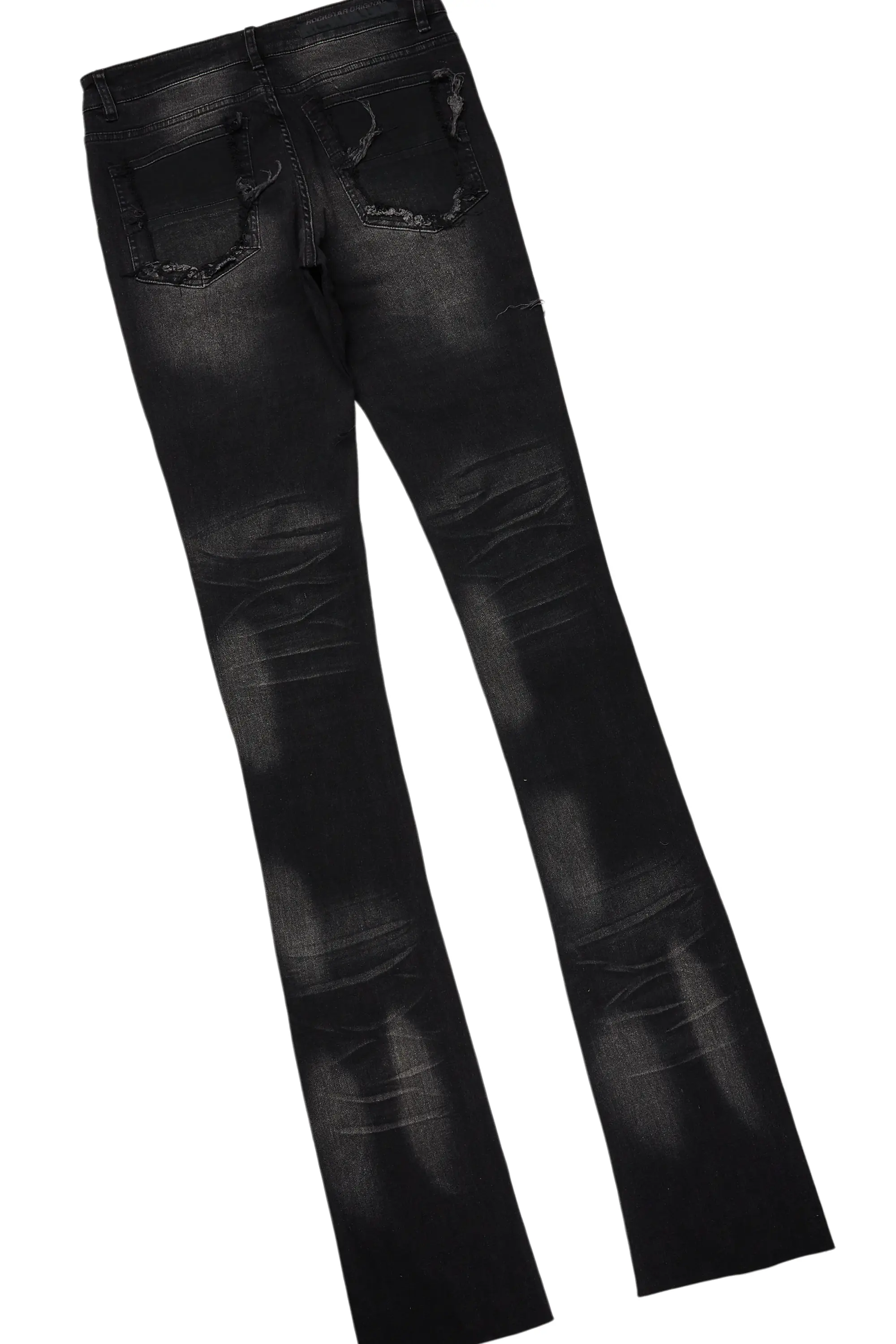 Quito Black Oversized T-Shirt/Super Stacked Flare Jean Bundle - Image 10