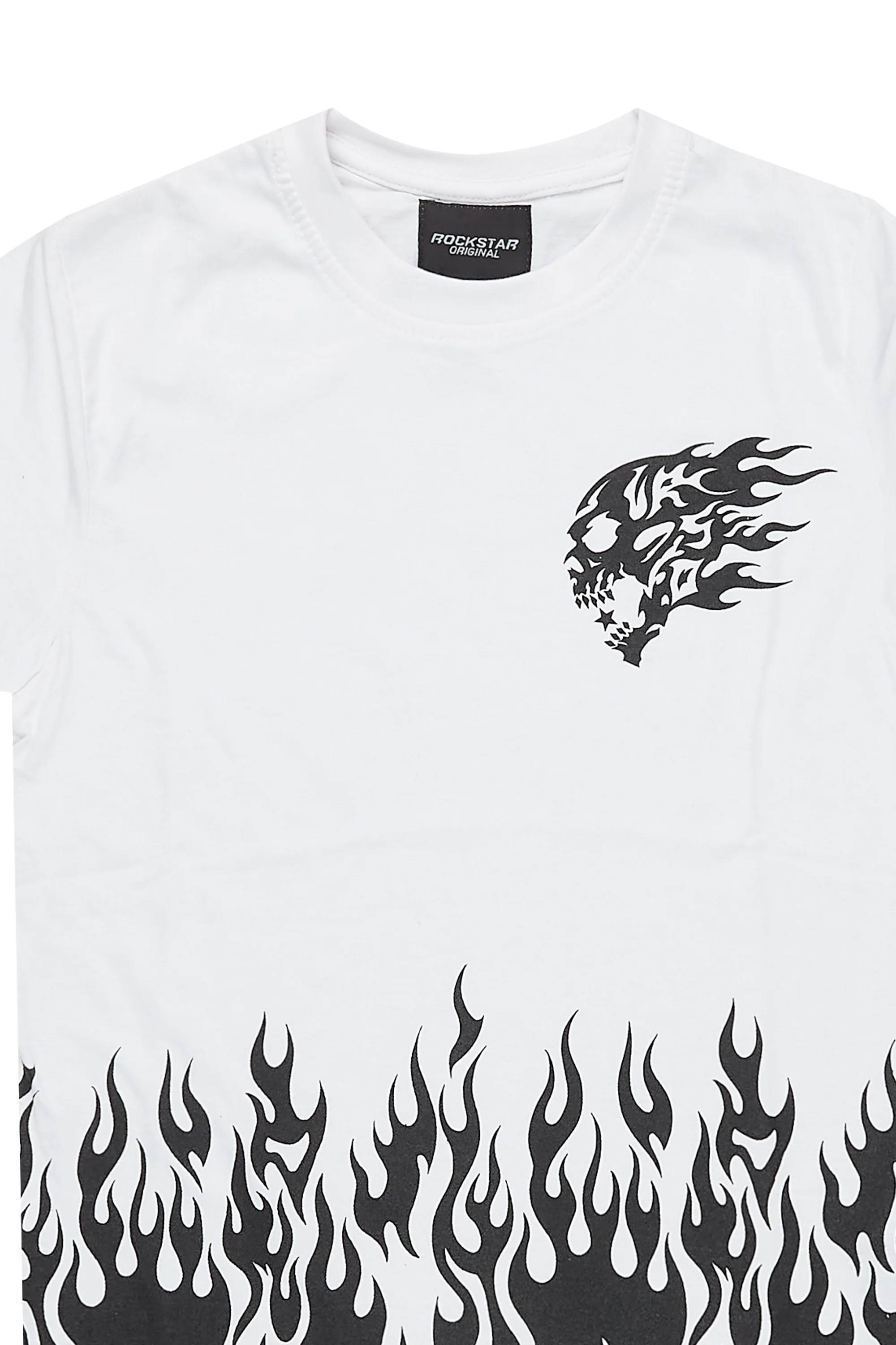 Bubble White T-Shirt/Super Stacked Flare Jean Bundle - Image 2