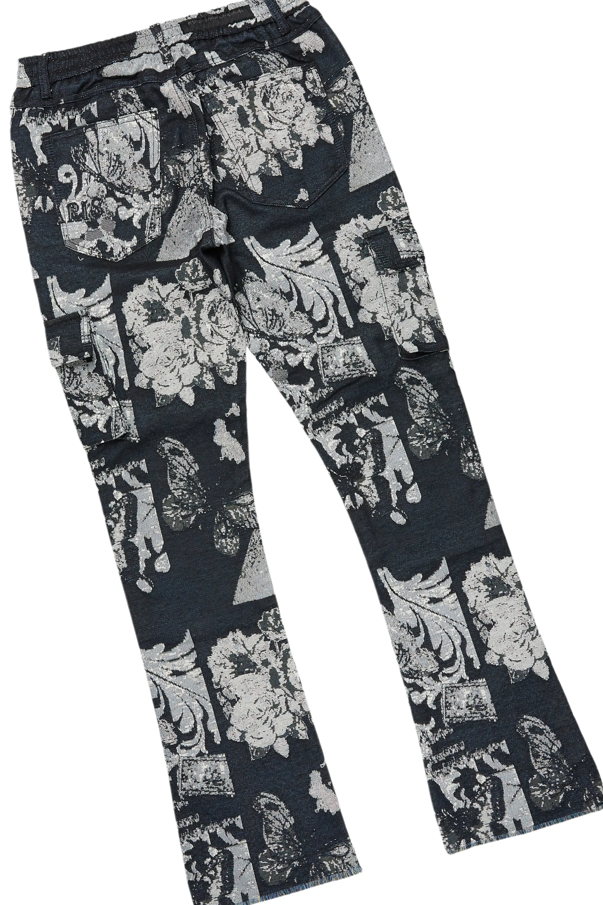 All Seeing Eyes Black Hoodie & Lamont Stacked Flare Tapestry Jean Bundle - Image 4