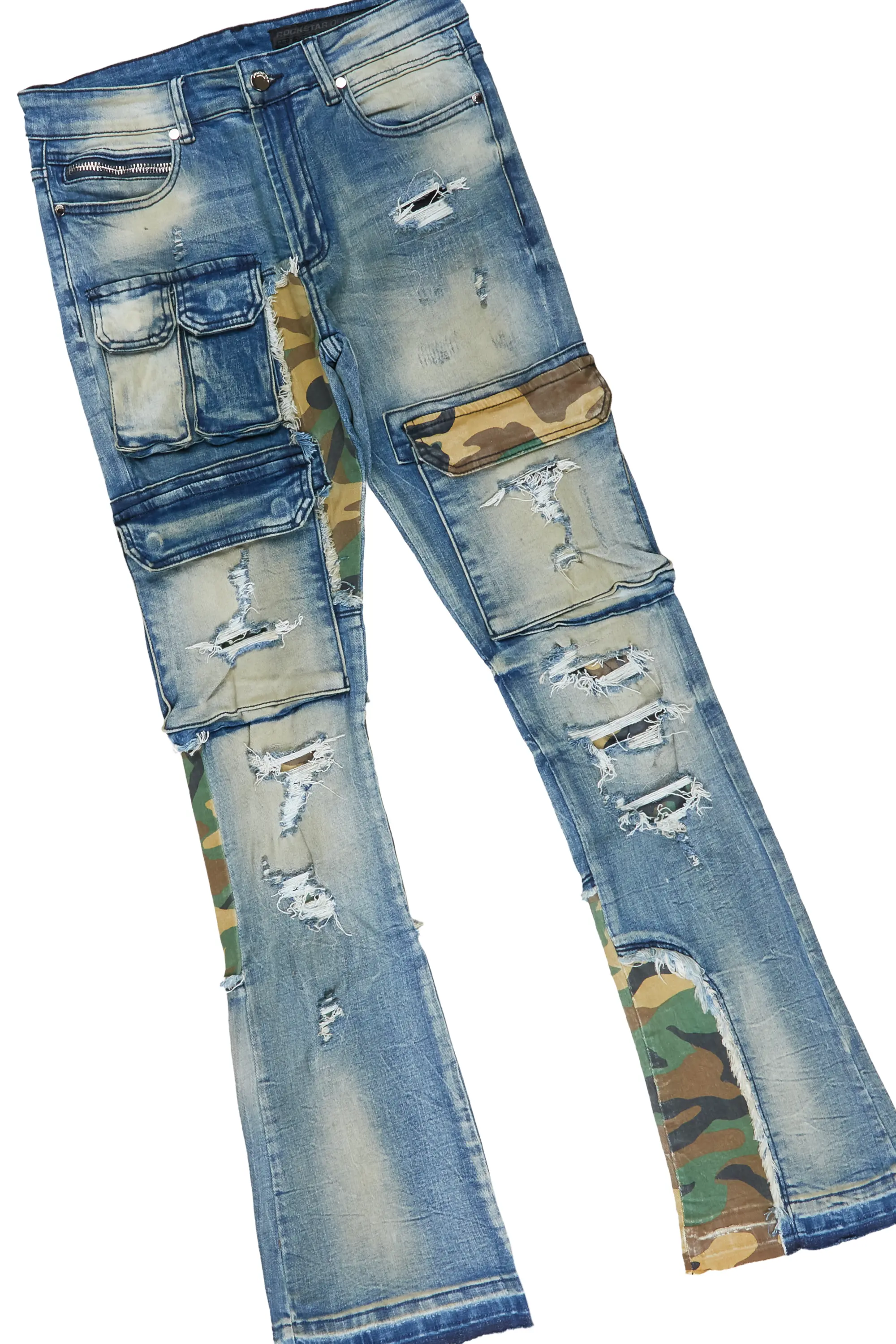 Mallow Green Knit Sweater & Zeta Stacked Flare Jean Bundle - Image 3