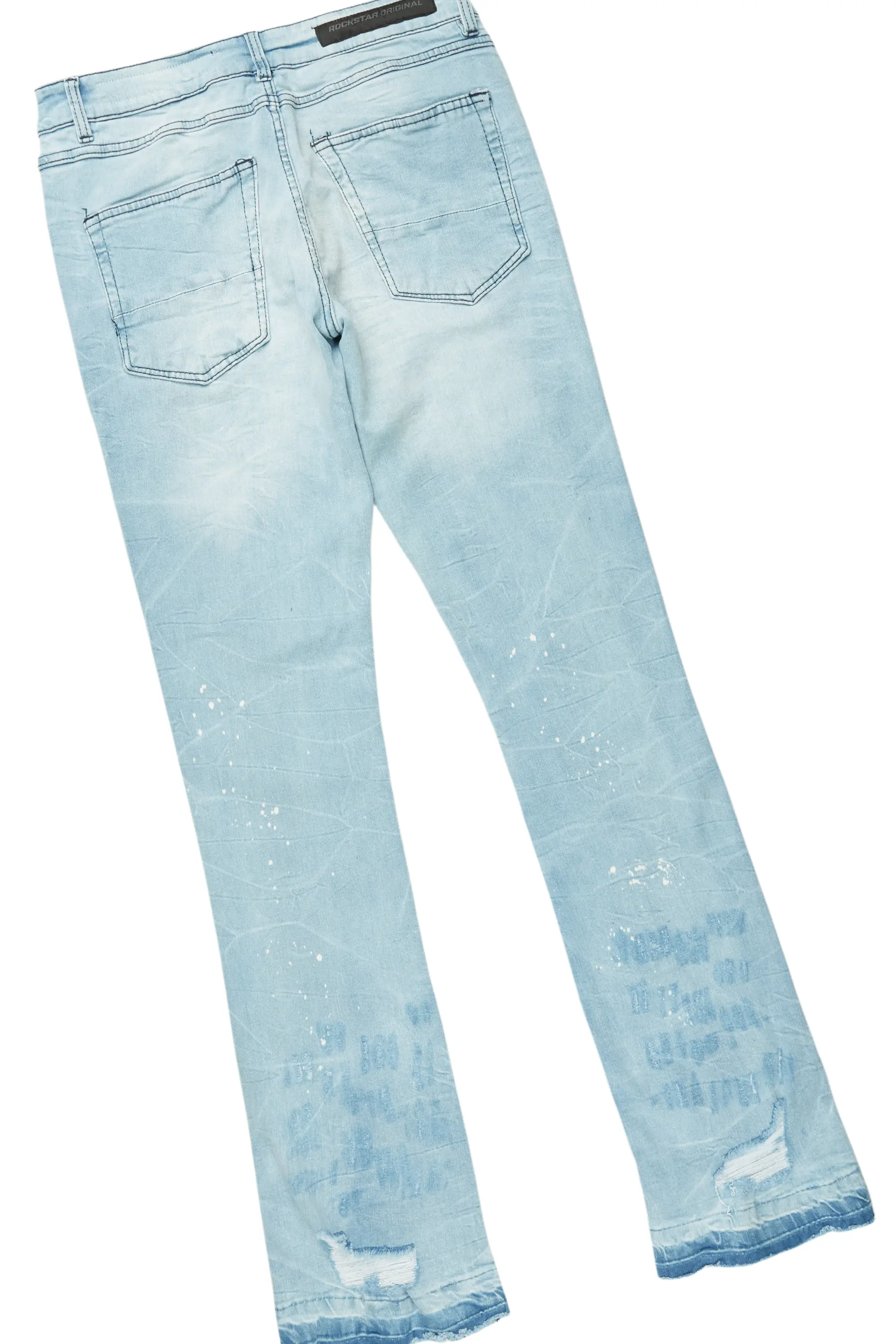 Valar Black/Blue Long Sleeve/Stacked Flare Jean Set - Image 4