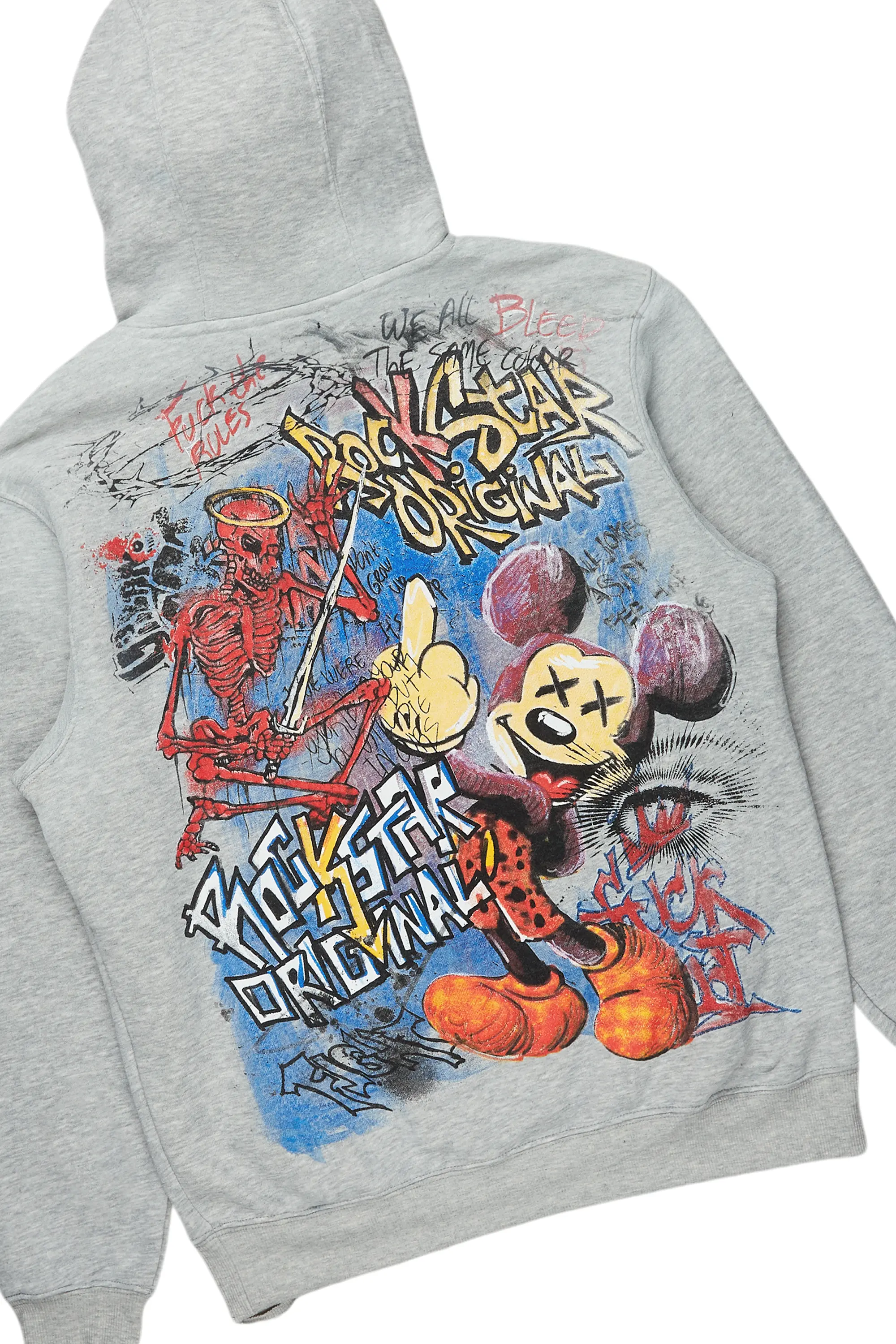Yooz Hoodie Grey/Blue & Shake Slim Fit Jean Bundle - Image 3