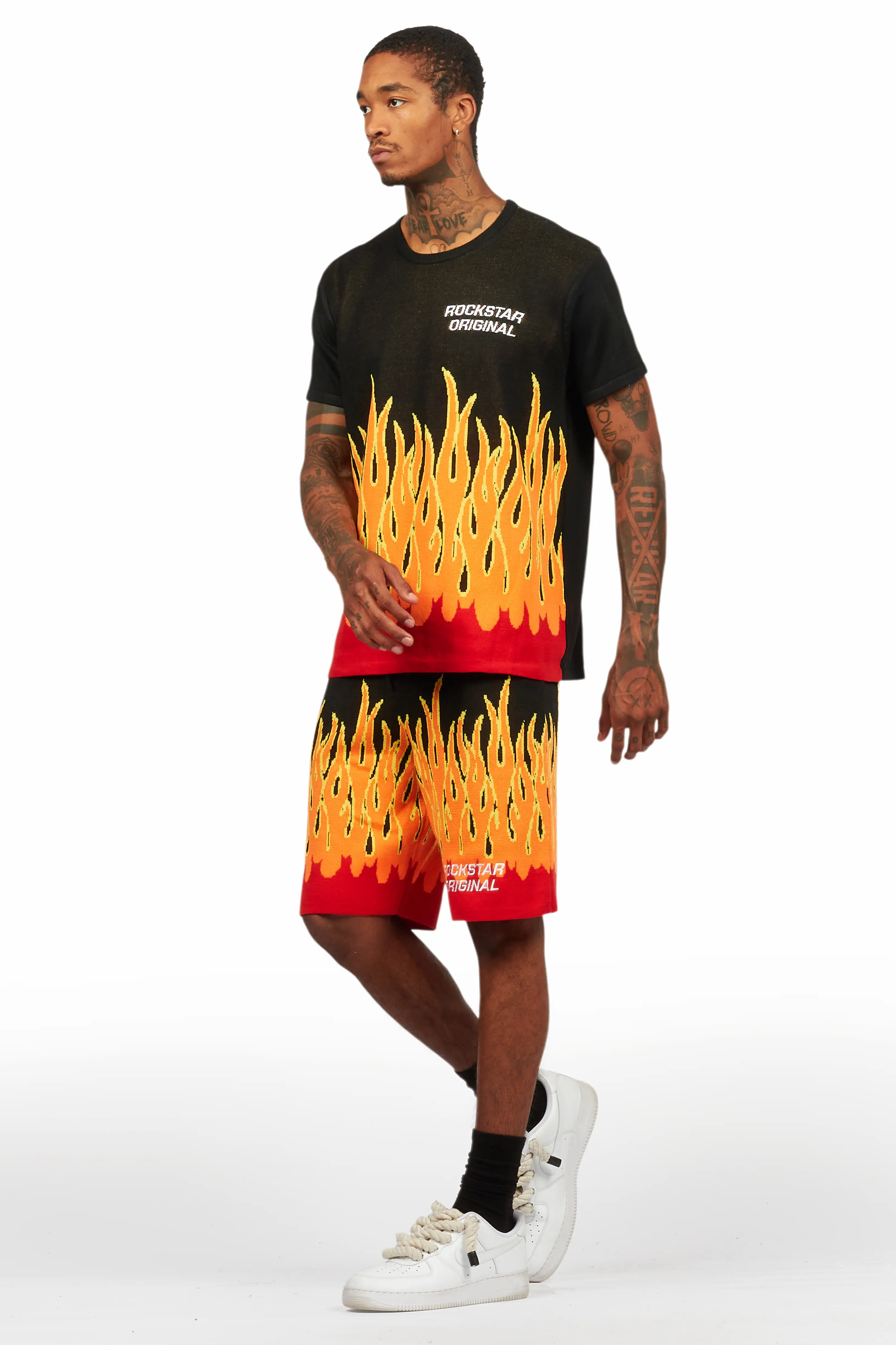 Roeland Black Flame Short Set - Image 5