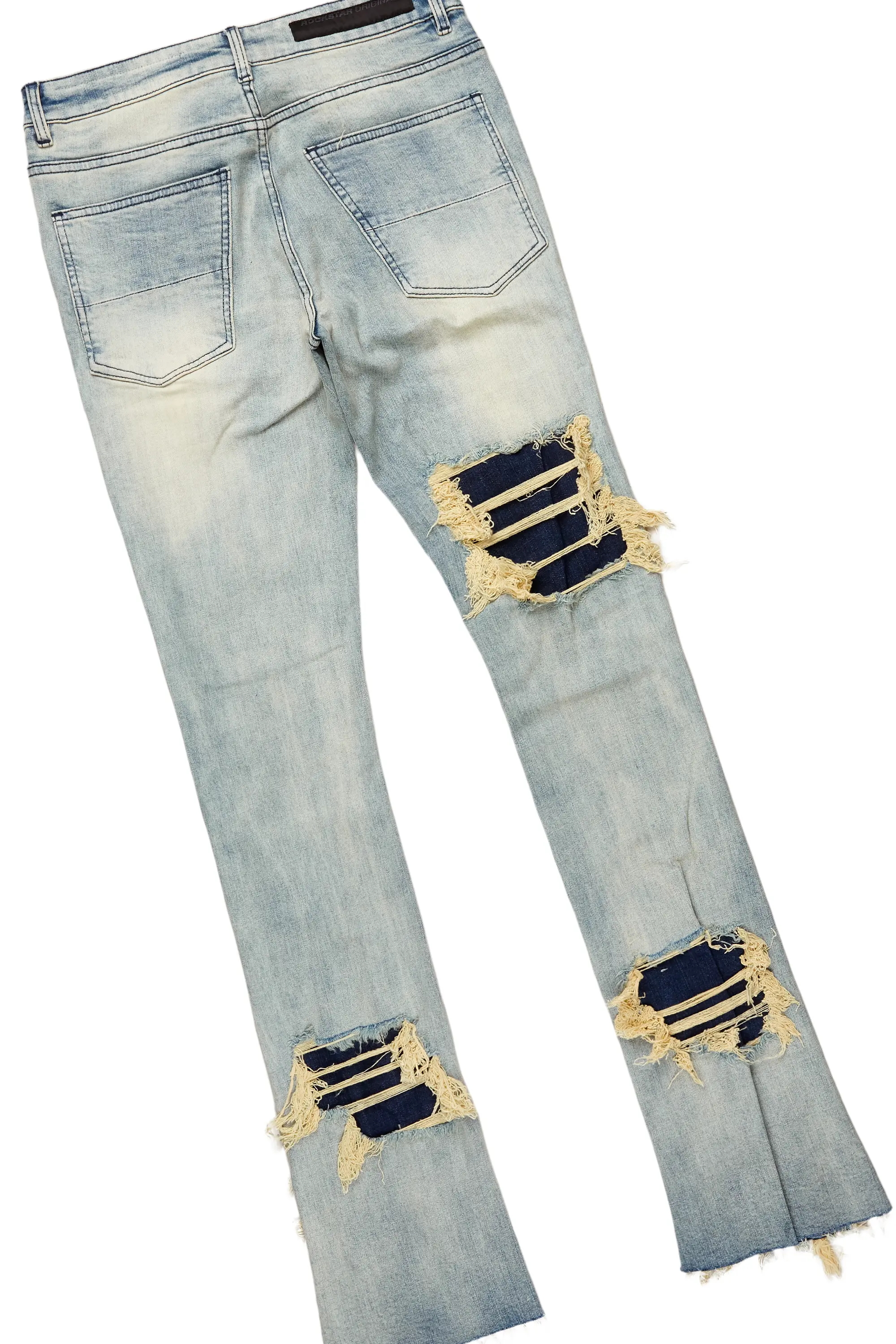 Barrett Beige Hoodie & Fateh Stacked Jean Bundle - Image 5