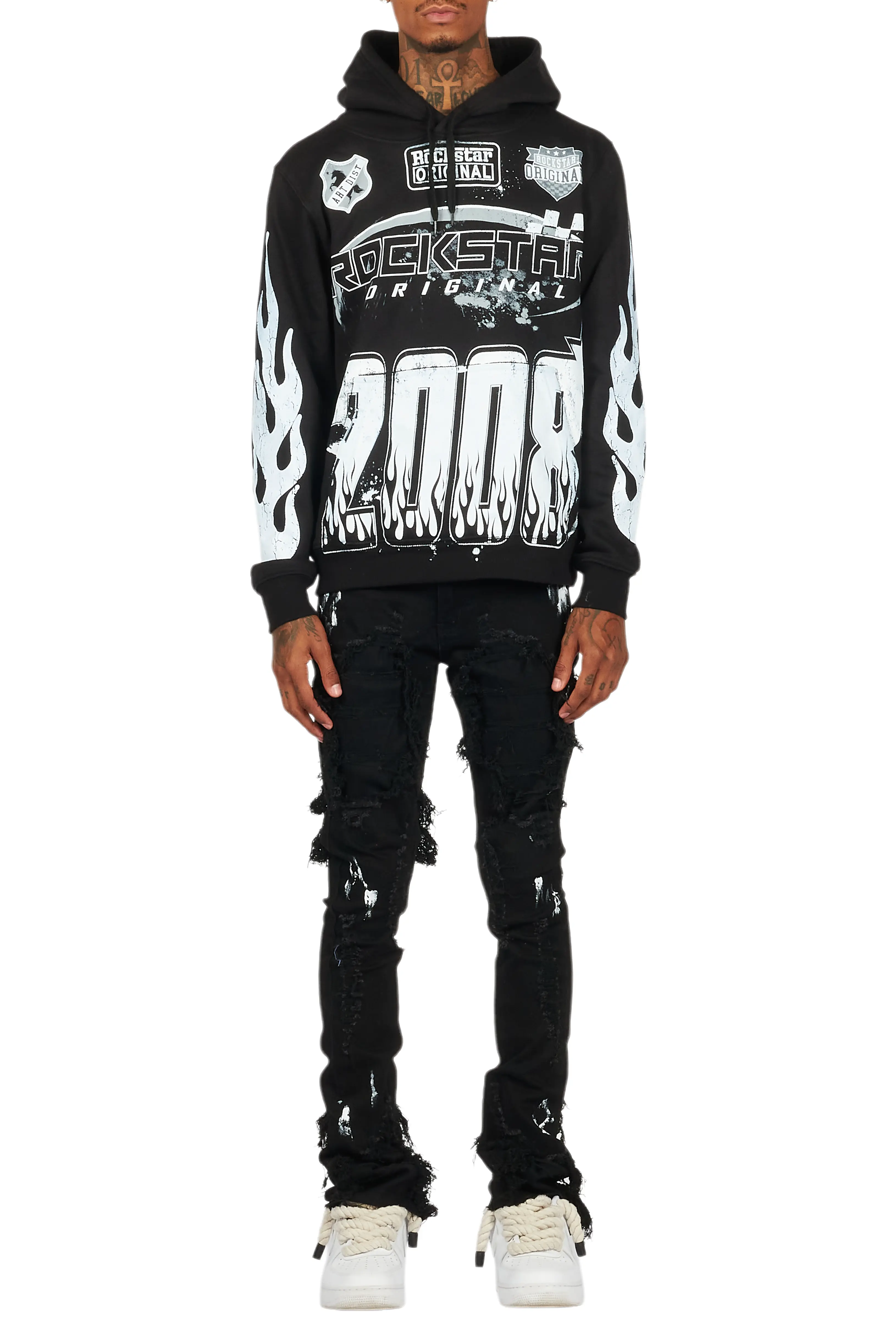 Amos Black Hoodie/Stacked Jean Bundle - Image 10