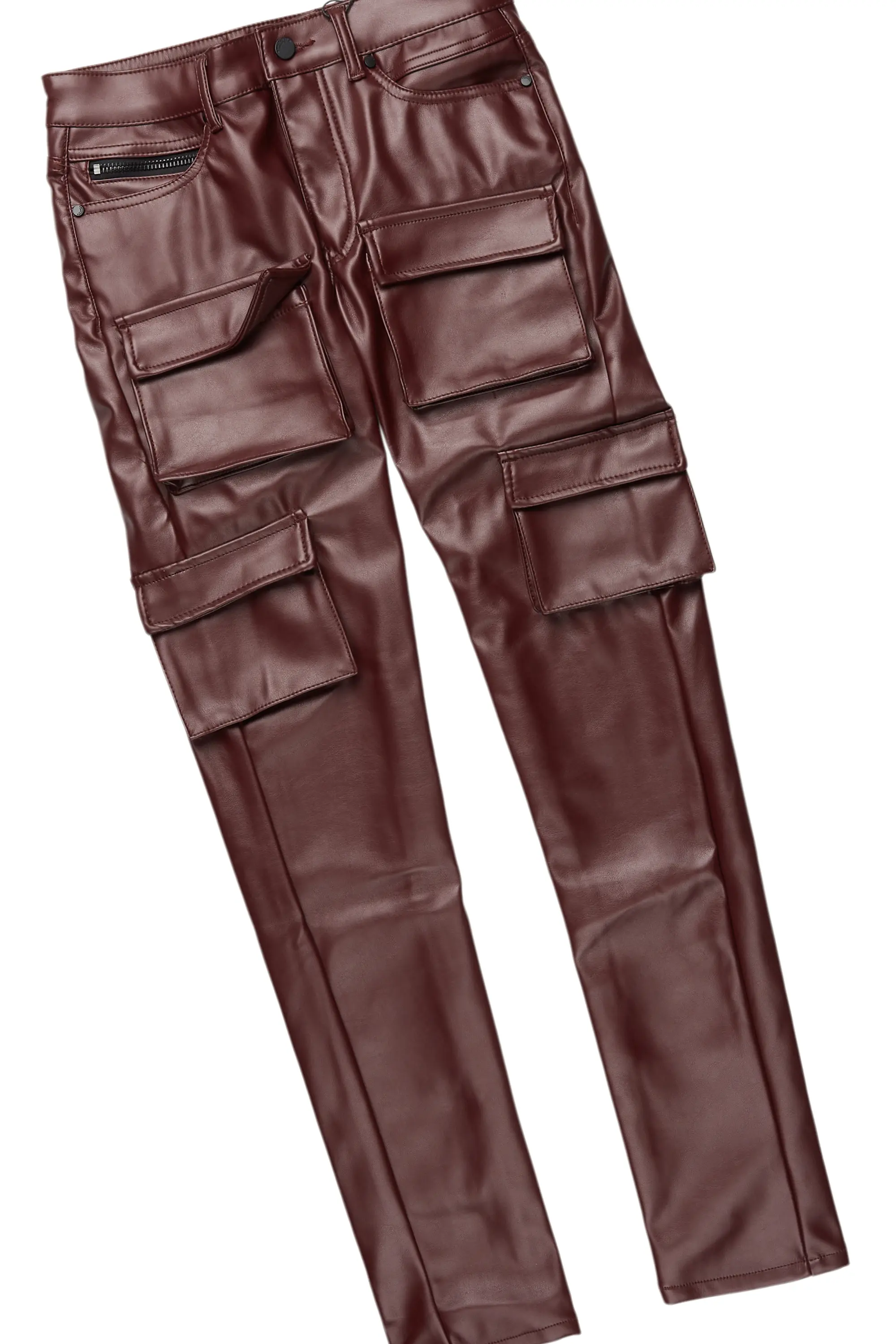 Darken Black Hoodie & Kap Stacked Flare PU Jean Bundle - Image 3