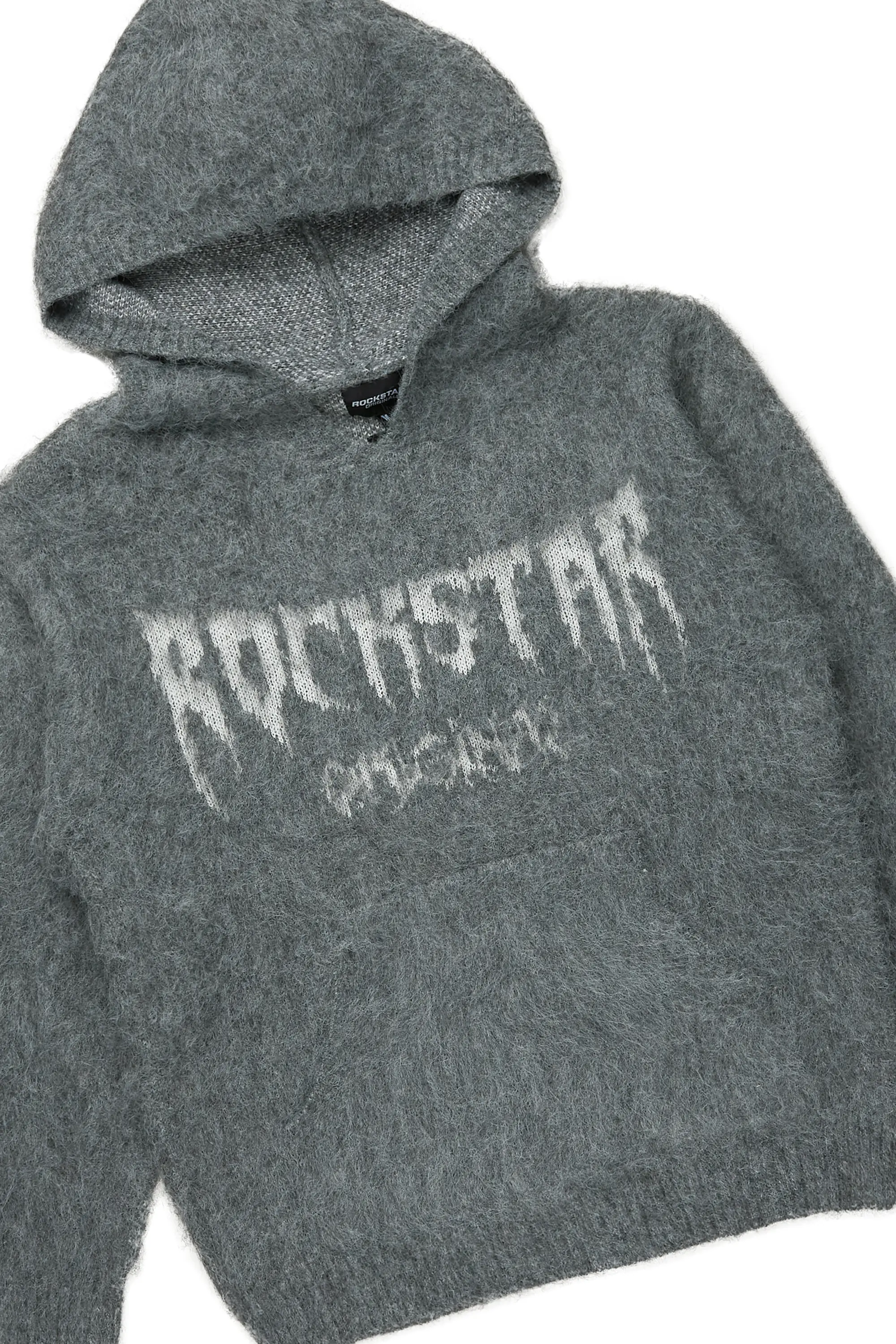 Andros Grey Mohair Hoodie & Lenz Stacked Flare PU Jean Bundle - Image 2
