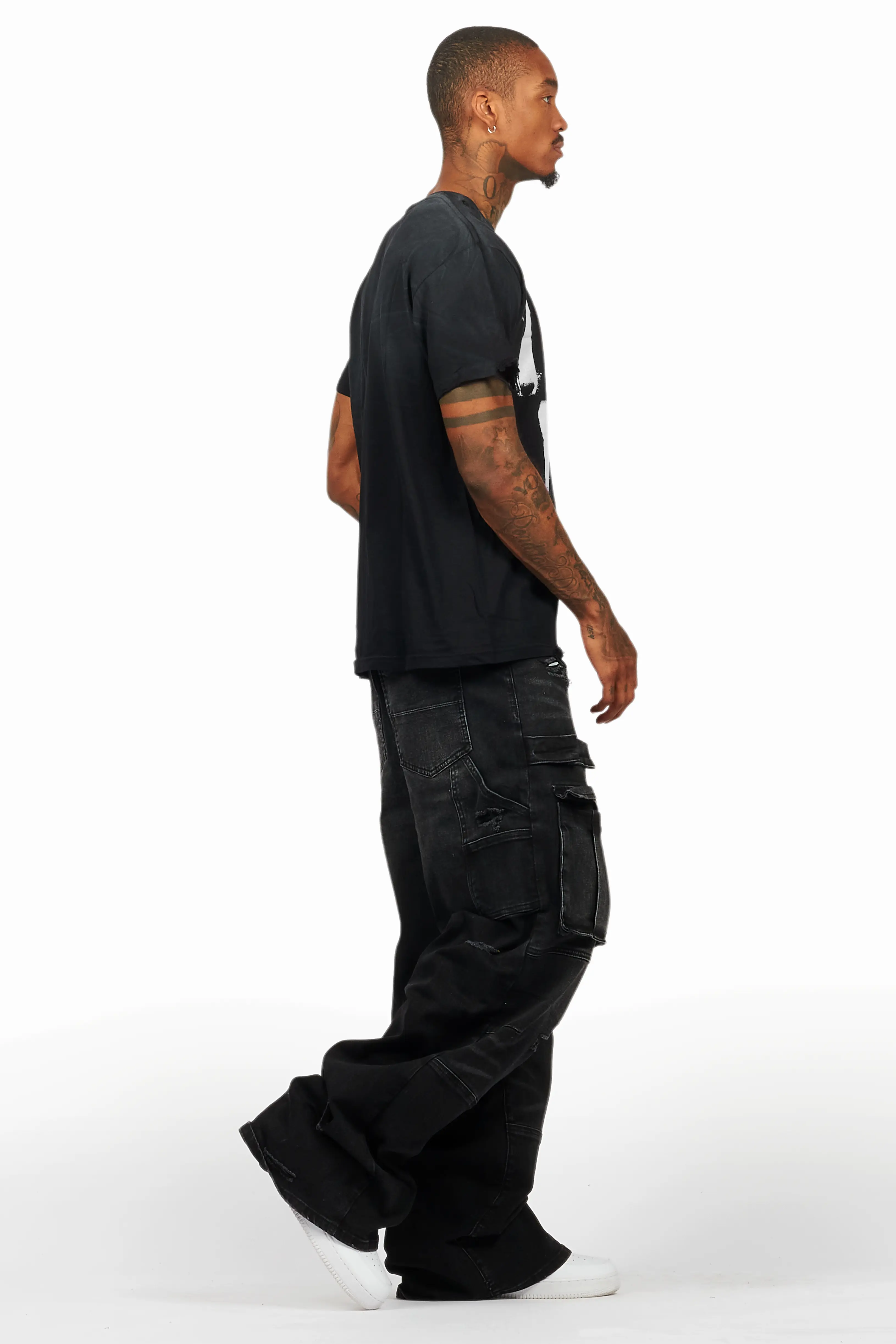 Banyan Black T-Shirt & Burain Baggy Fit Jean Bundle - Image 3