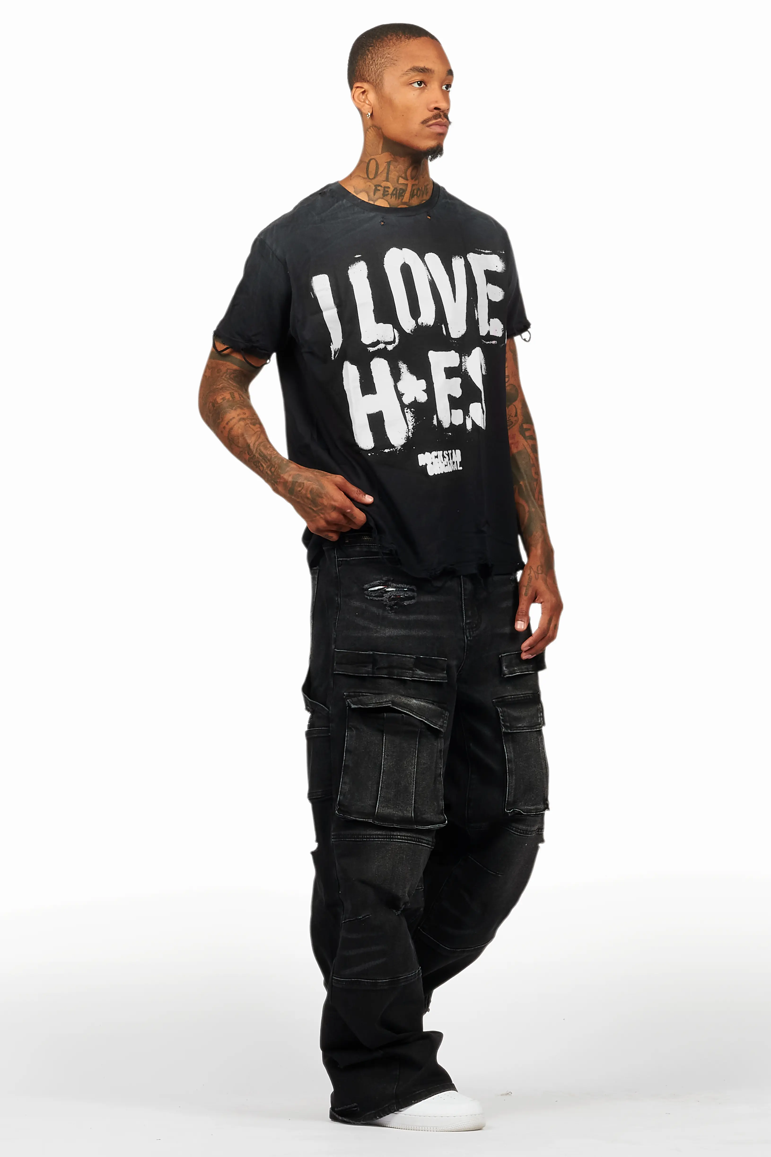Banyan Black T-Shirt & Burain Baggy Fit Jean Bundle - Image 6