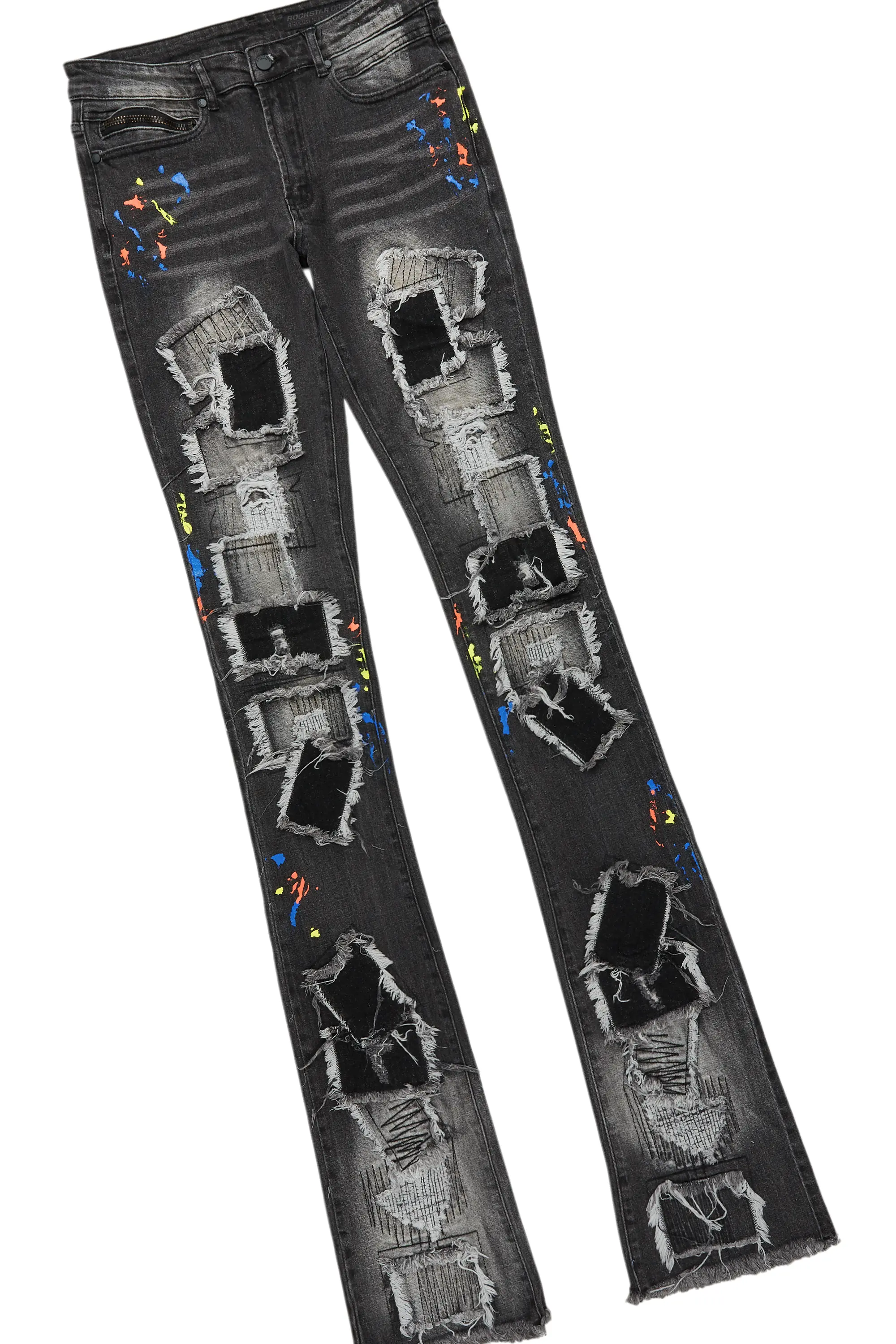 Waller Heather Grey Hoodie/Super Stacked Flare Jean Bundle - Image 8