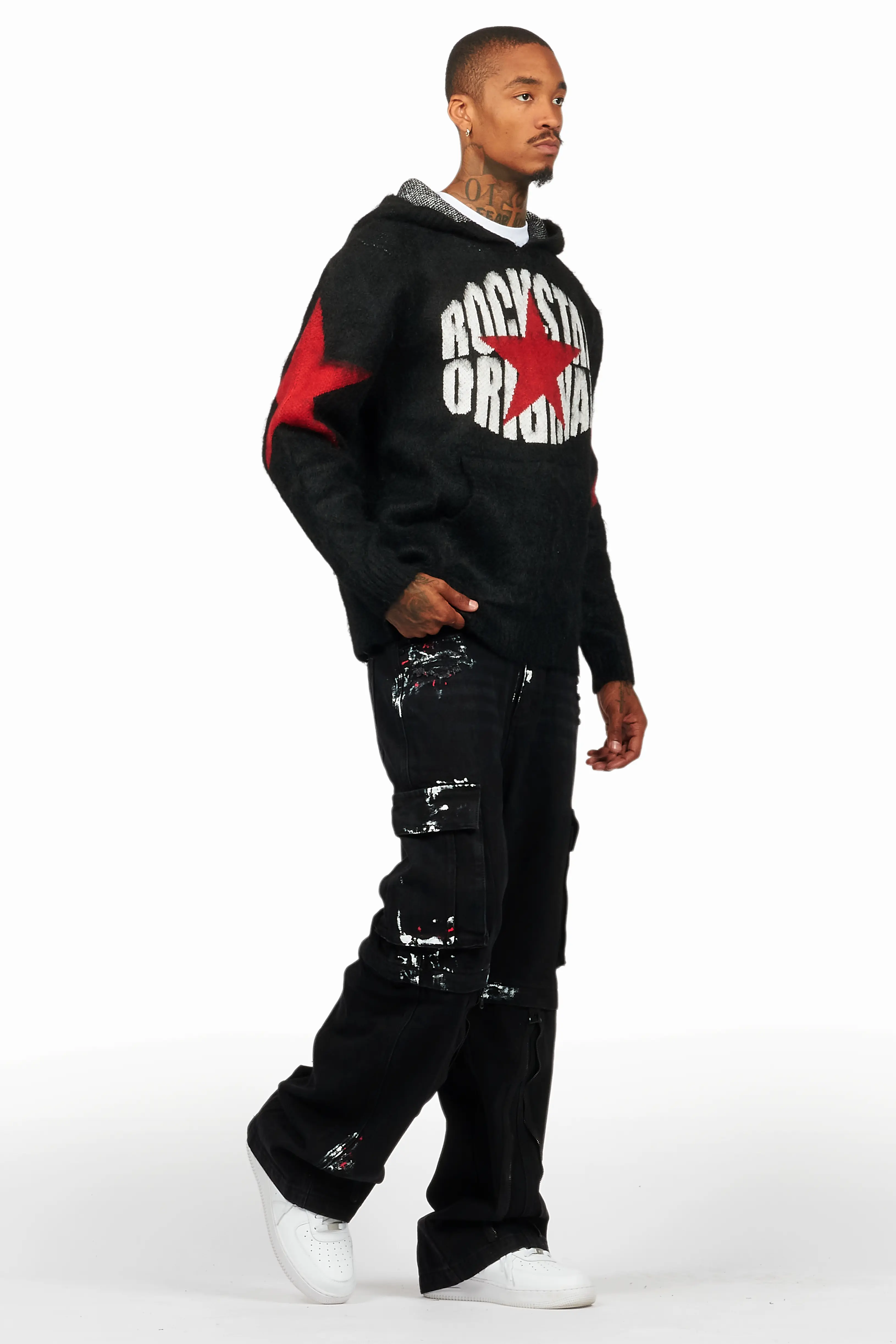 States Black Mohair Hoodie/Baggy Fit Jean Bundle - Image 6