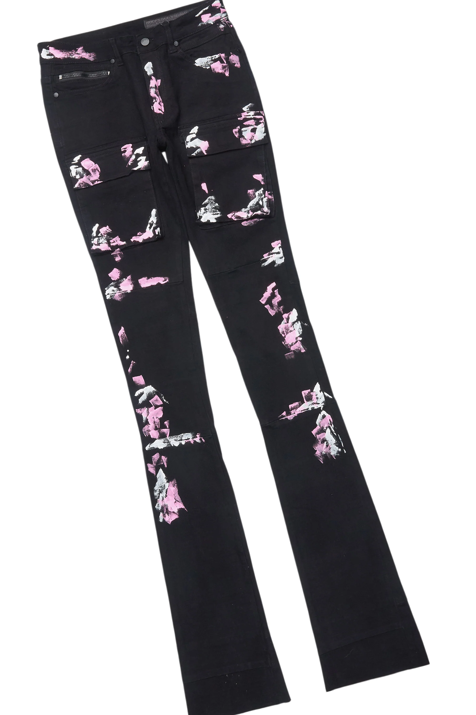 Fields Black T-Shirt/Nello Painted Super Stacked Flare Jean Set - Image 9