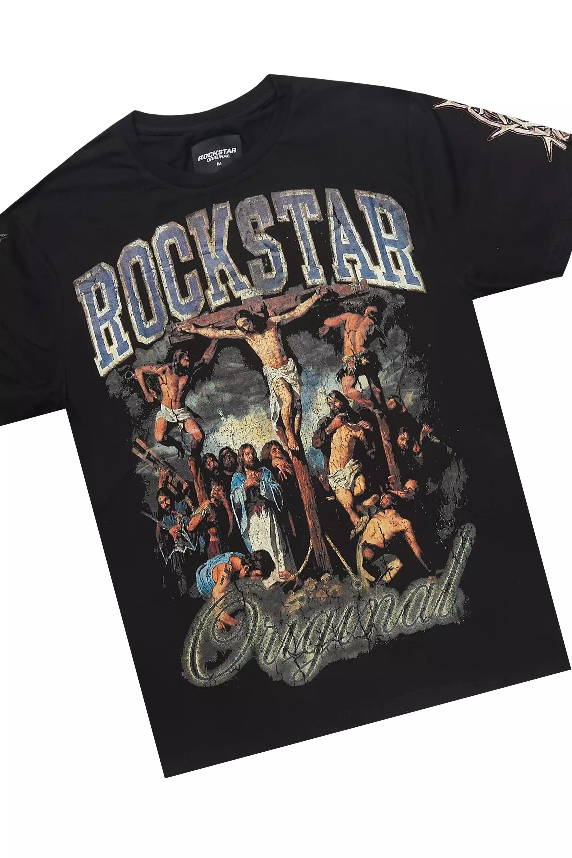 Waller Dark Grey Graphic T-Shirt/Stacked Flare Jean Bundle - Image 8