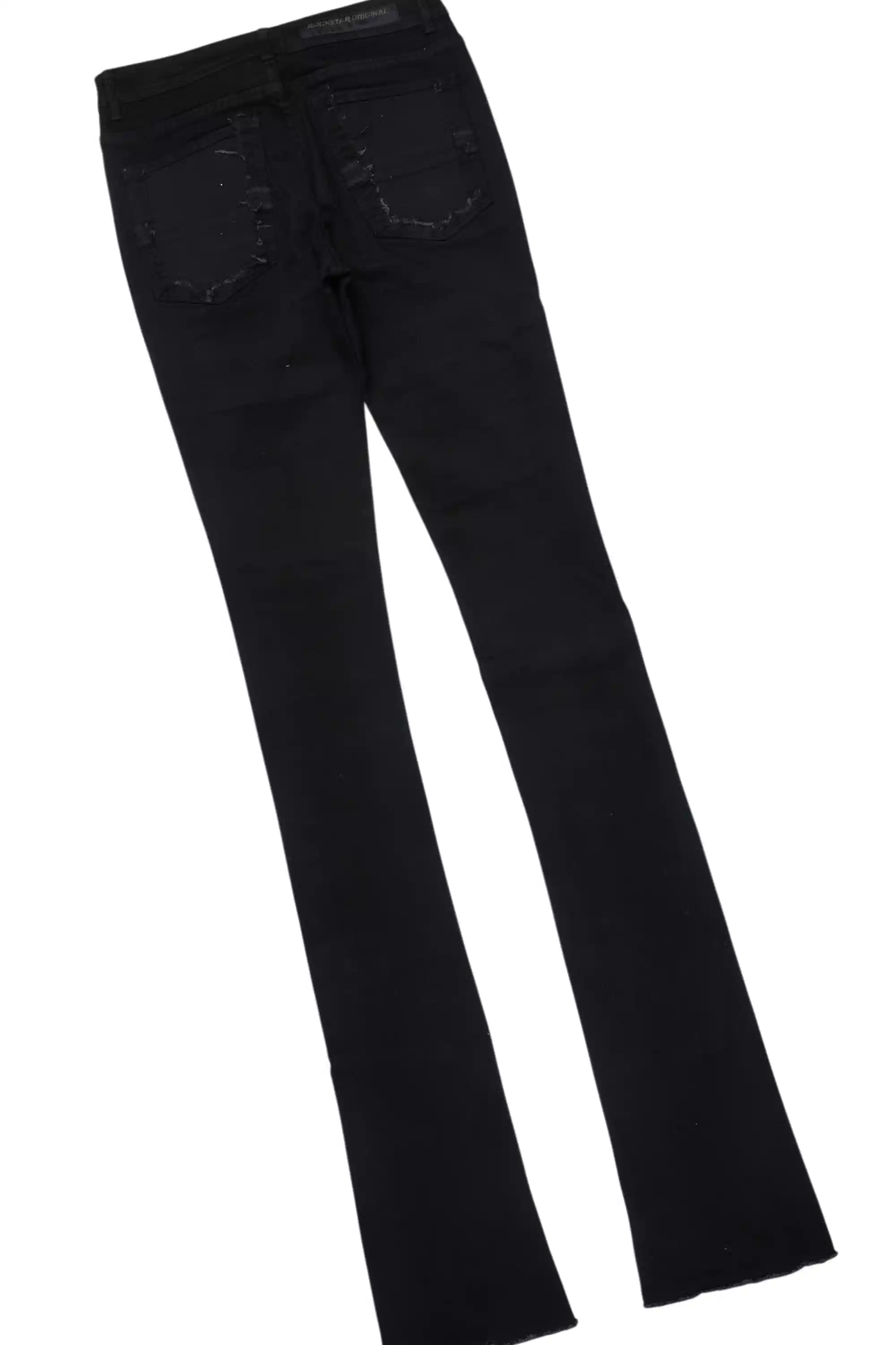 Tarl Black Oversized T-Shirt/Painted Super Stacked Flare Jean Bundle - Image 10