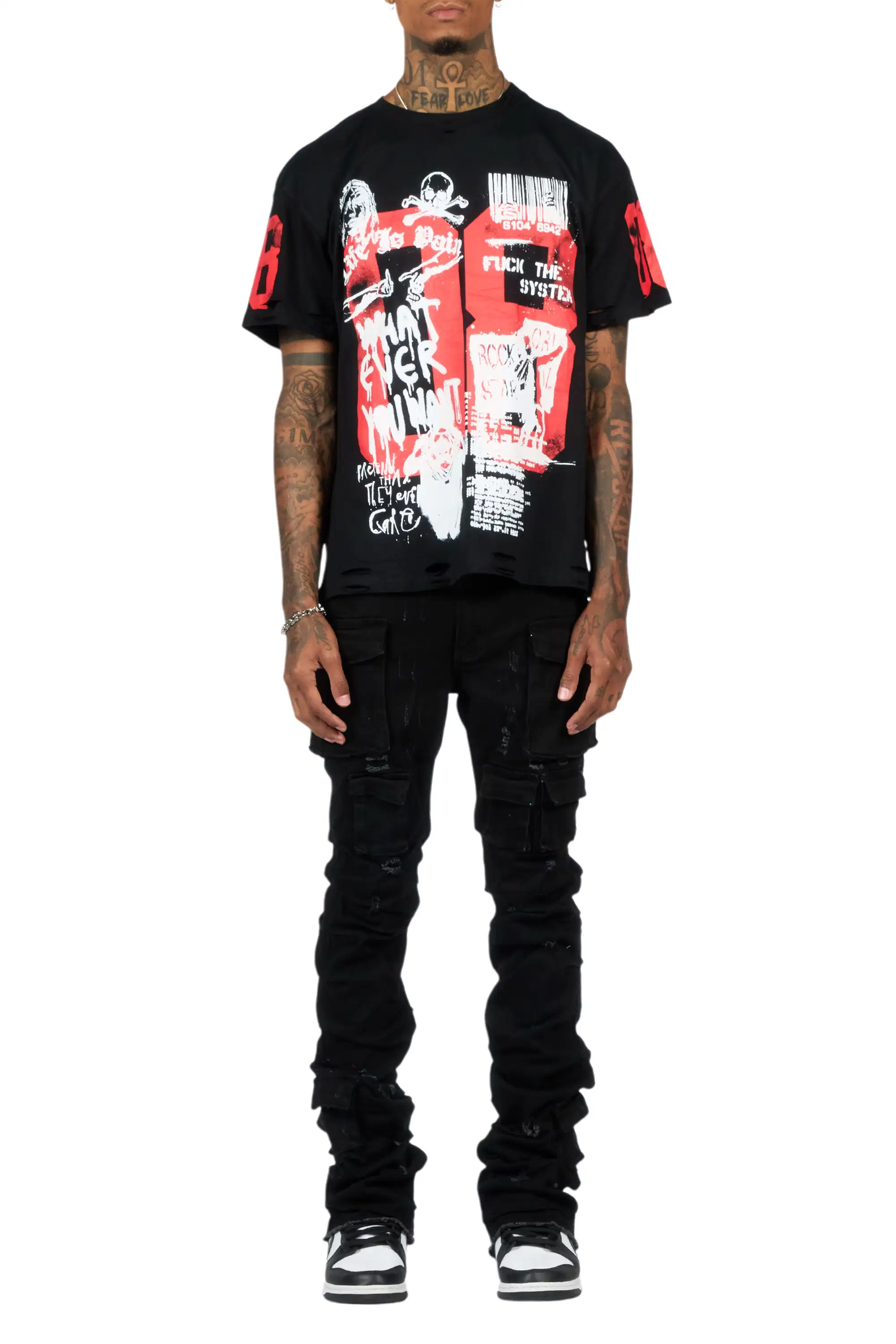Grill Black T-Shirt/Stacked Flare Jean Bundle - Image 10