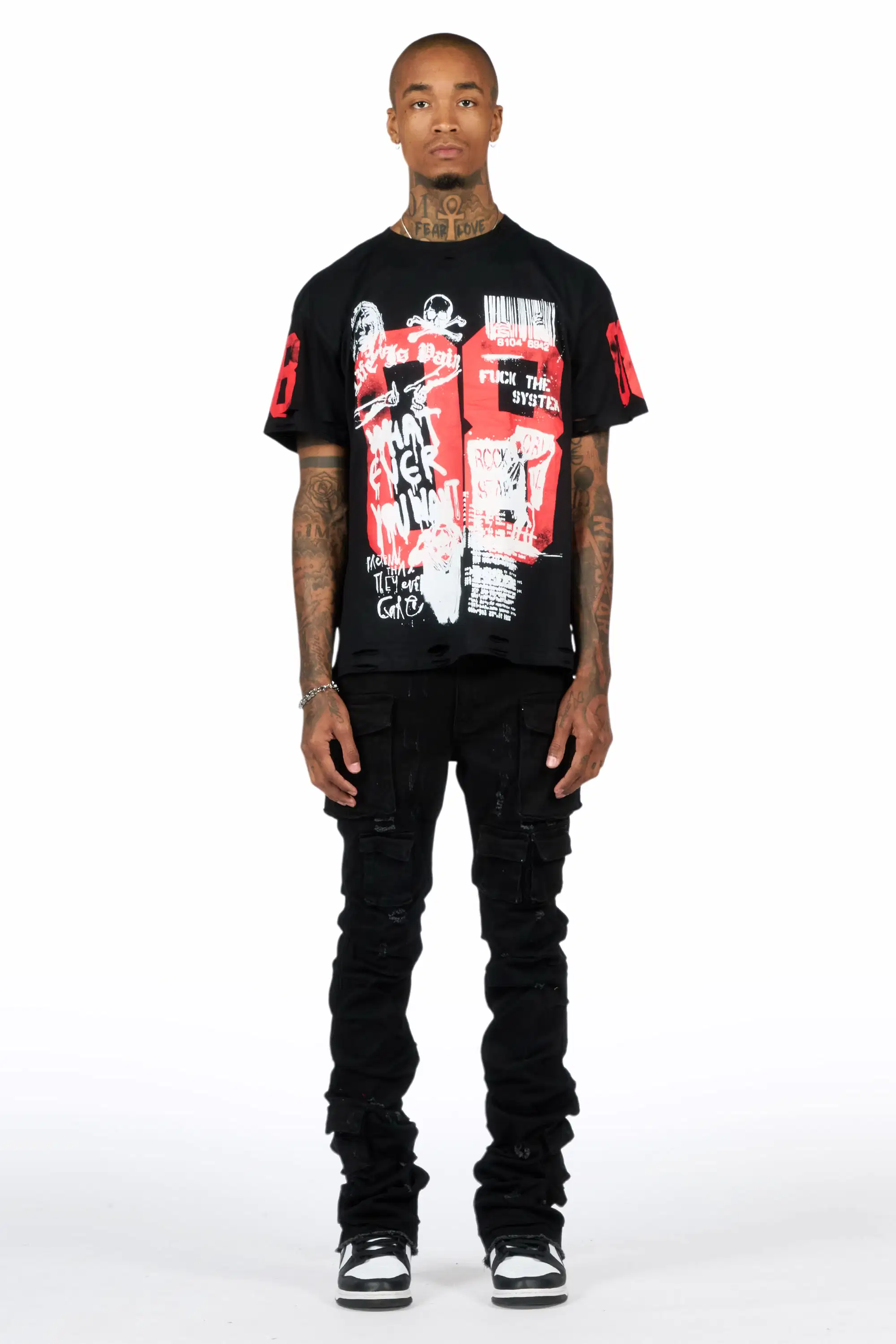 Grill Black T-Shirt/Stacked Flare Jean Bundle - Image 2