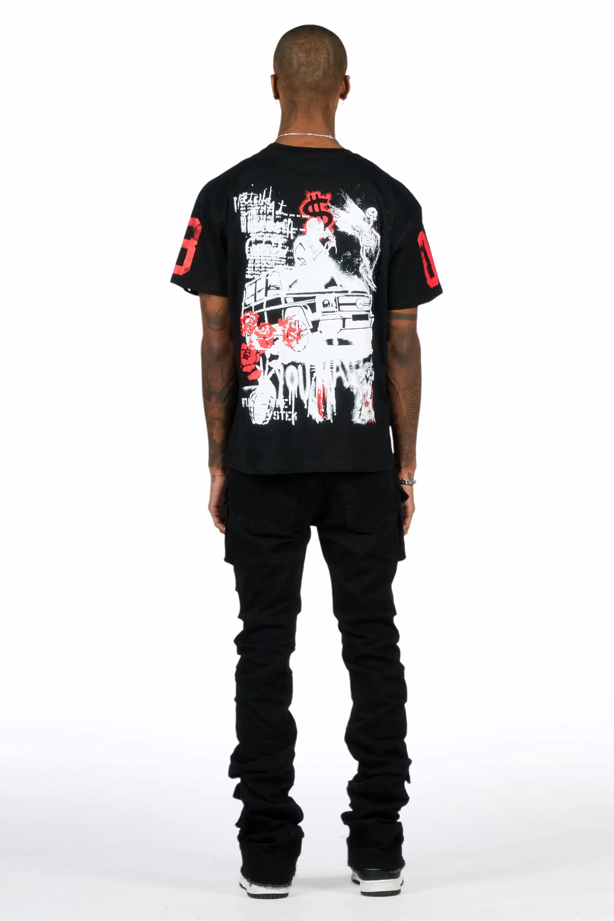Grill Black T-Shirt/Stacked Flare Jean Bundle - Image 3