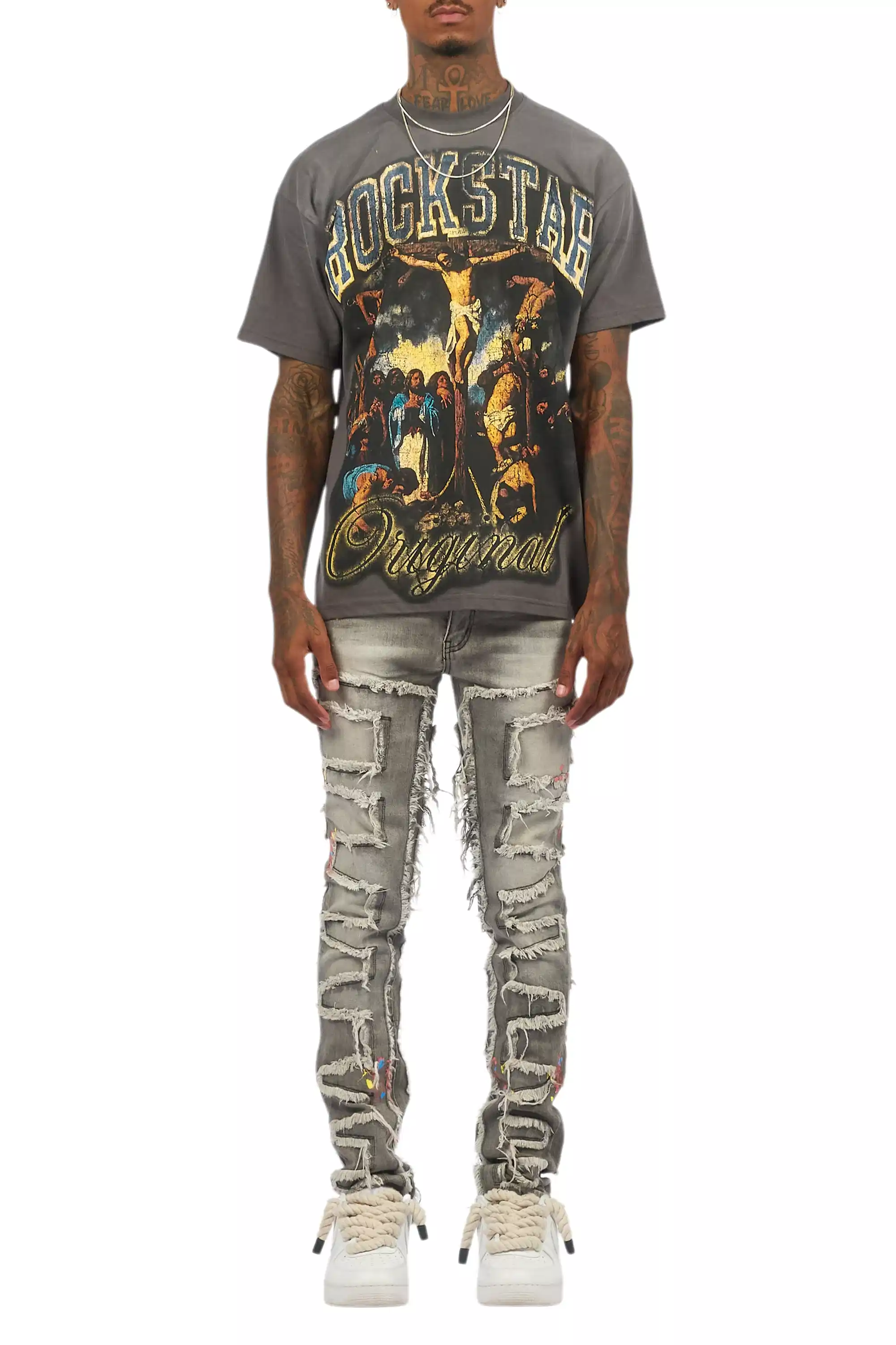 Waller Vintage Grey T-Shirt/Slim Jean Bundle - Image 10