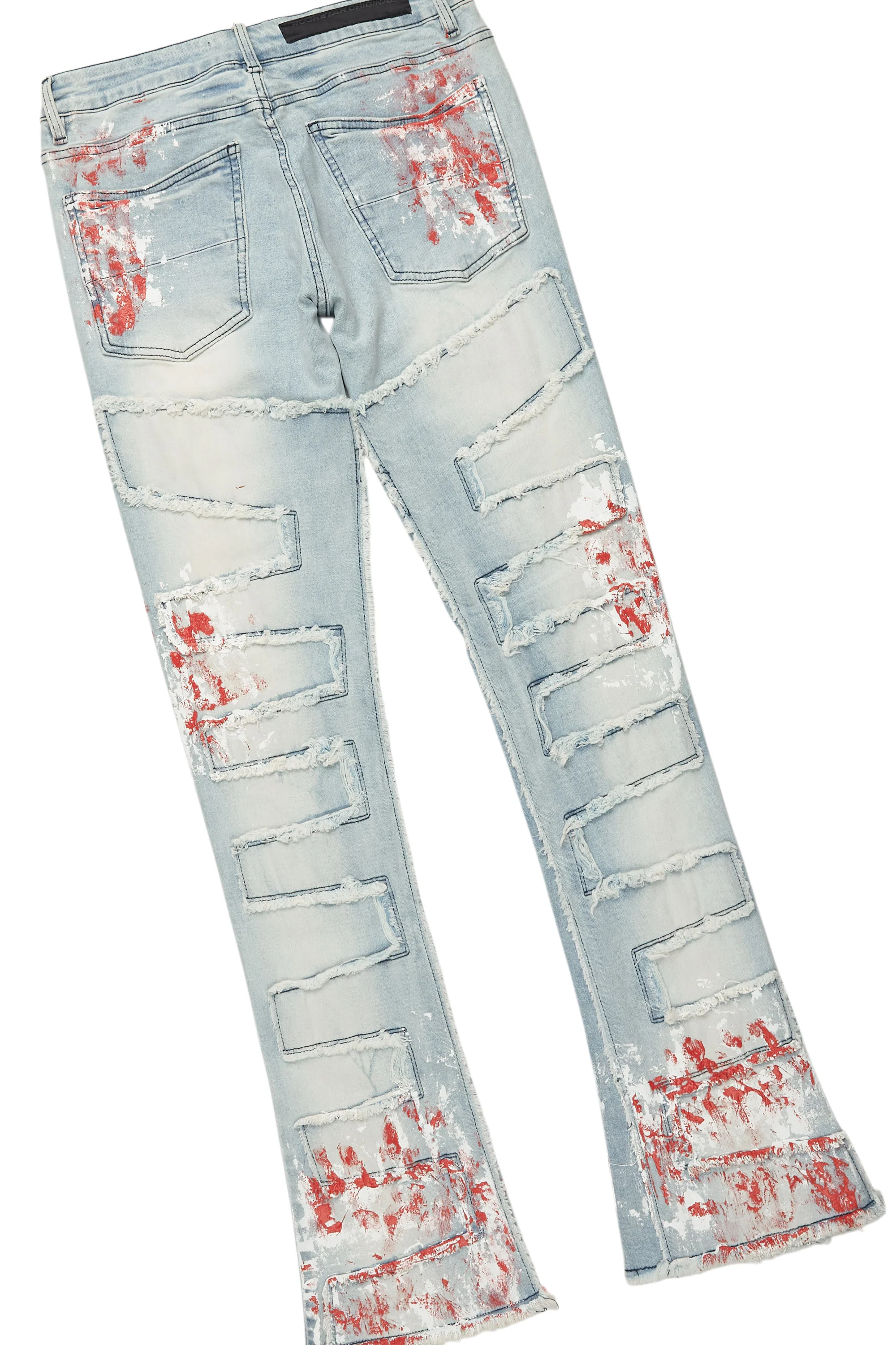 Saxon White/Red T-Shirt/Stacked Flare Jean Set - Image 9