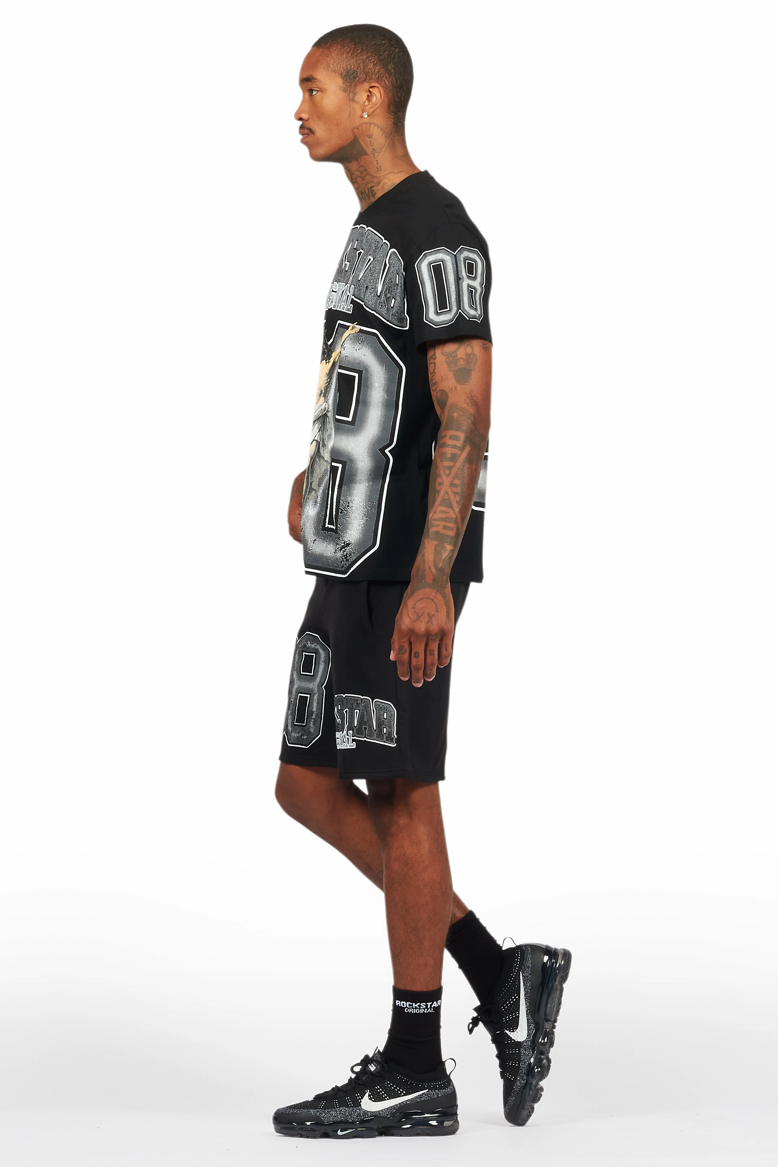 Fields Black/Grey T-Shirt Short Set - Image 12