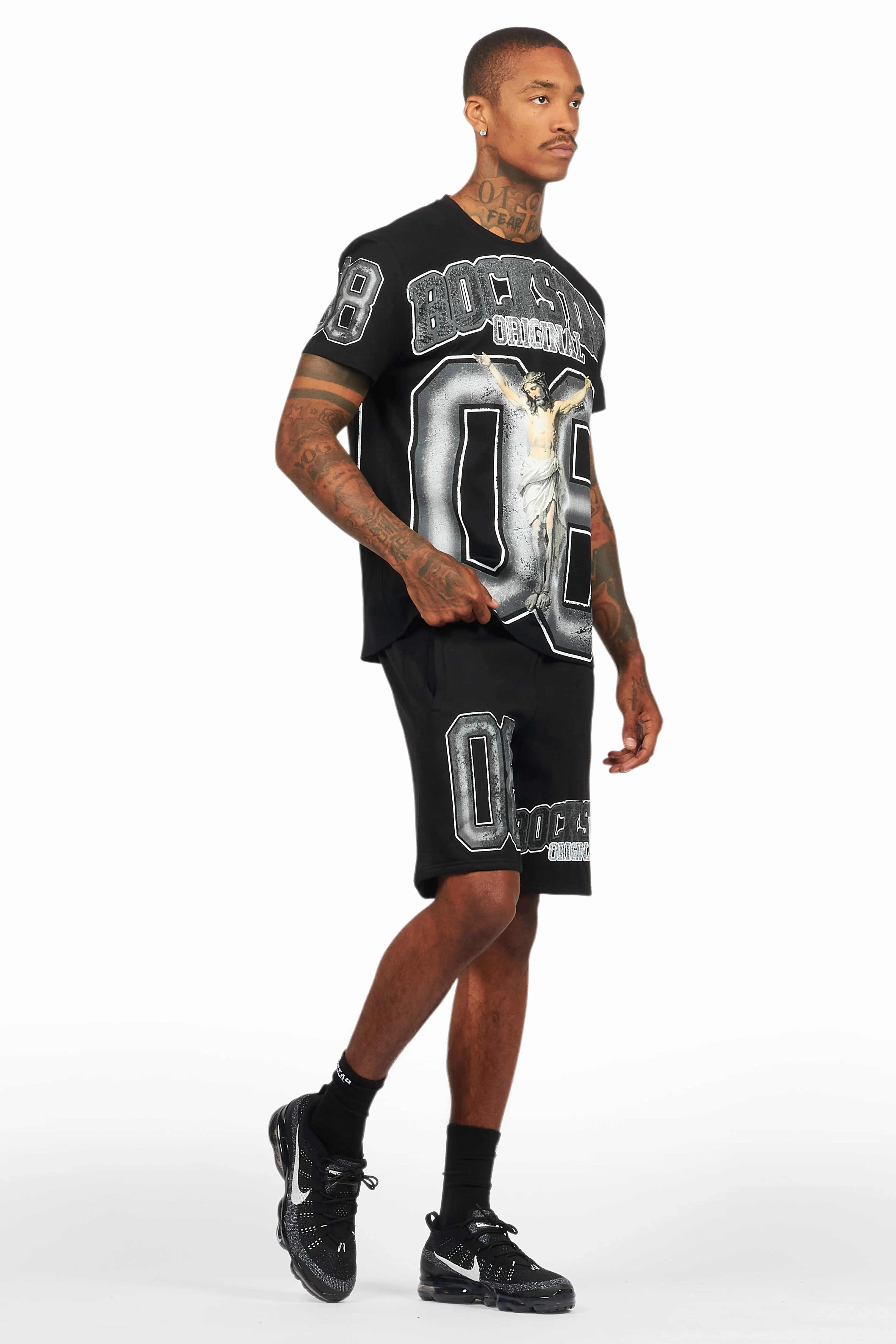 Fields Black/Grey T-Shirt Short Set - Image 13